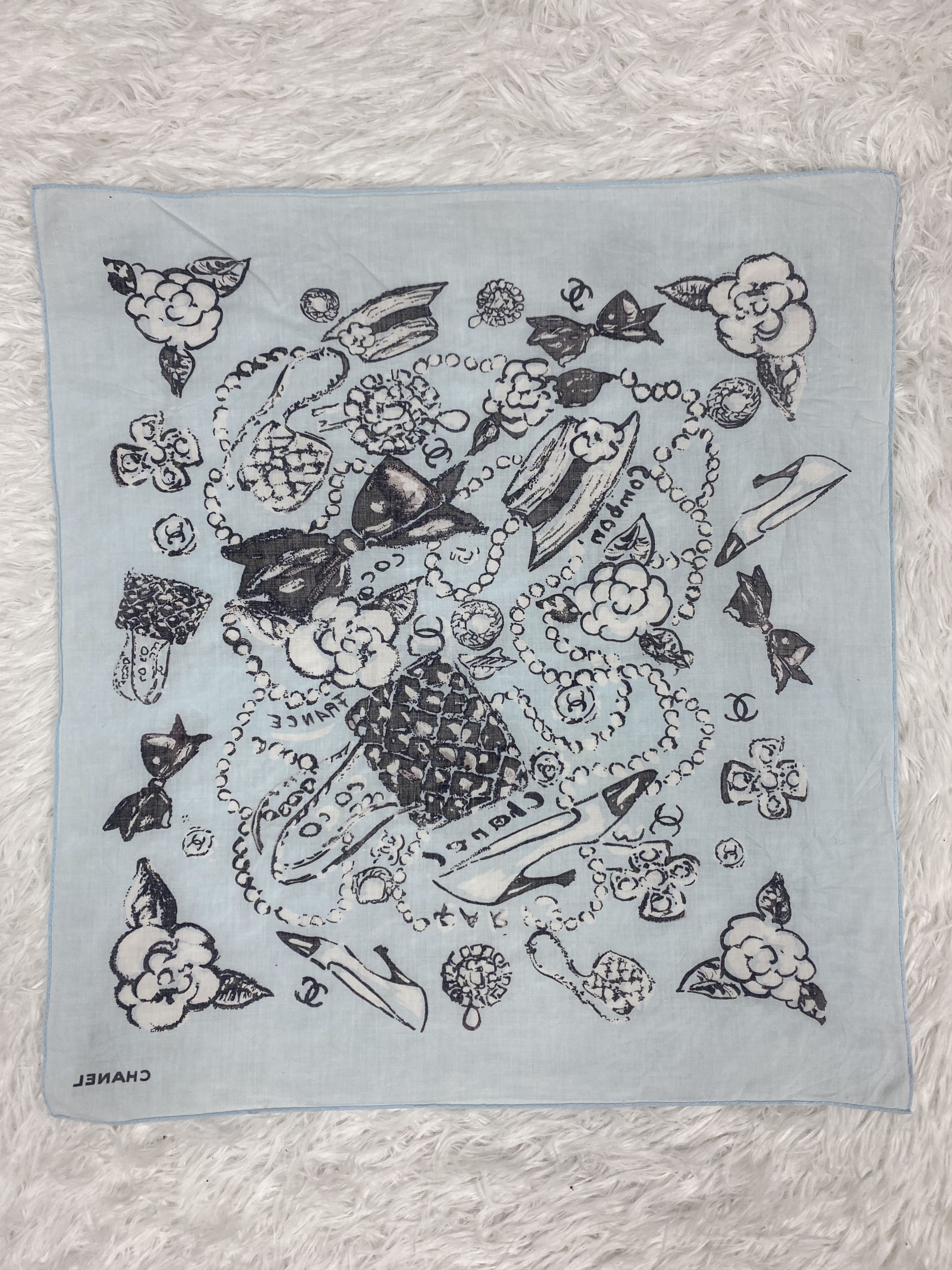 Vintage Vintage Chanel Handkerchief Neckerchief PH0038 Size ONE SIZE - 4 Thumbnail