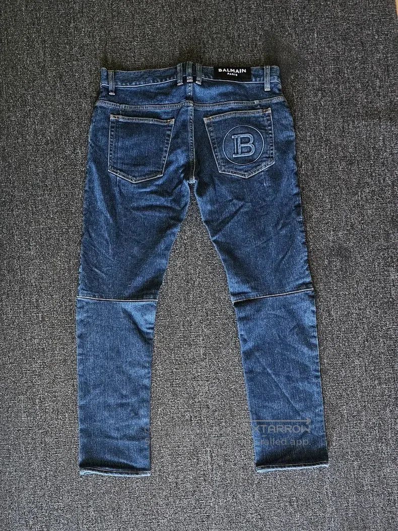 Balmain Balmain Moto Denim Jeans Altered Hem. Size US 32 / EU 48 - 3 Thumbnail