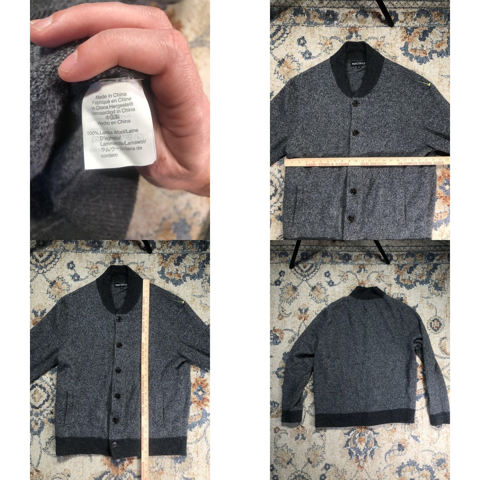 J.Crew J.Crew Mercantile Cardigan Sweater Mens Large Gray Lambswool Button Front Knit Size US L / EU 52-54 / 3 - 8 Thumbnail