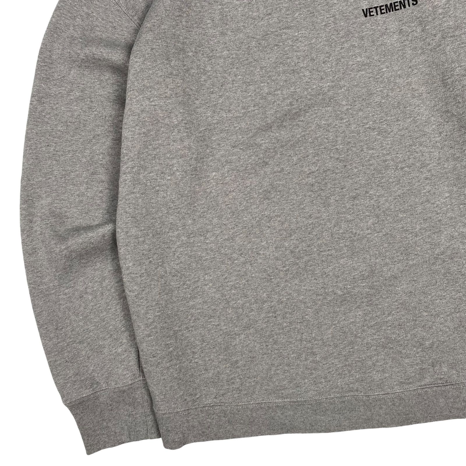 Vetements Vetements Grey Logo Hoodie Size US XS / EU 42 / 0 - 4 Thumbnail