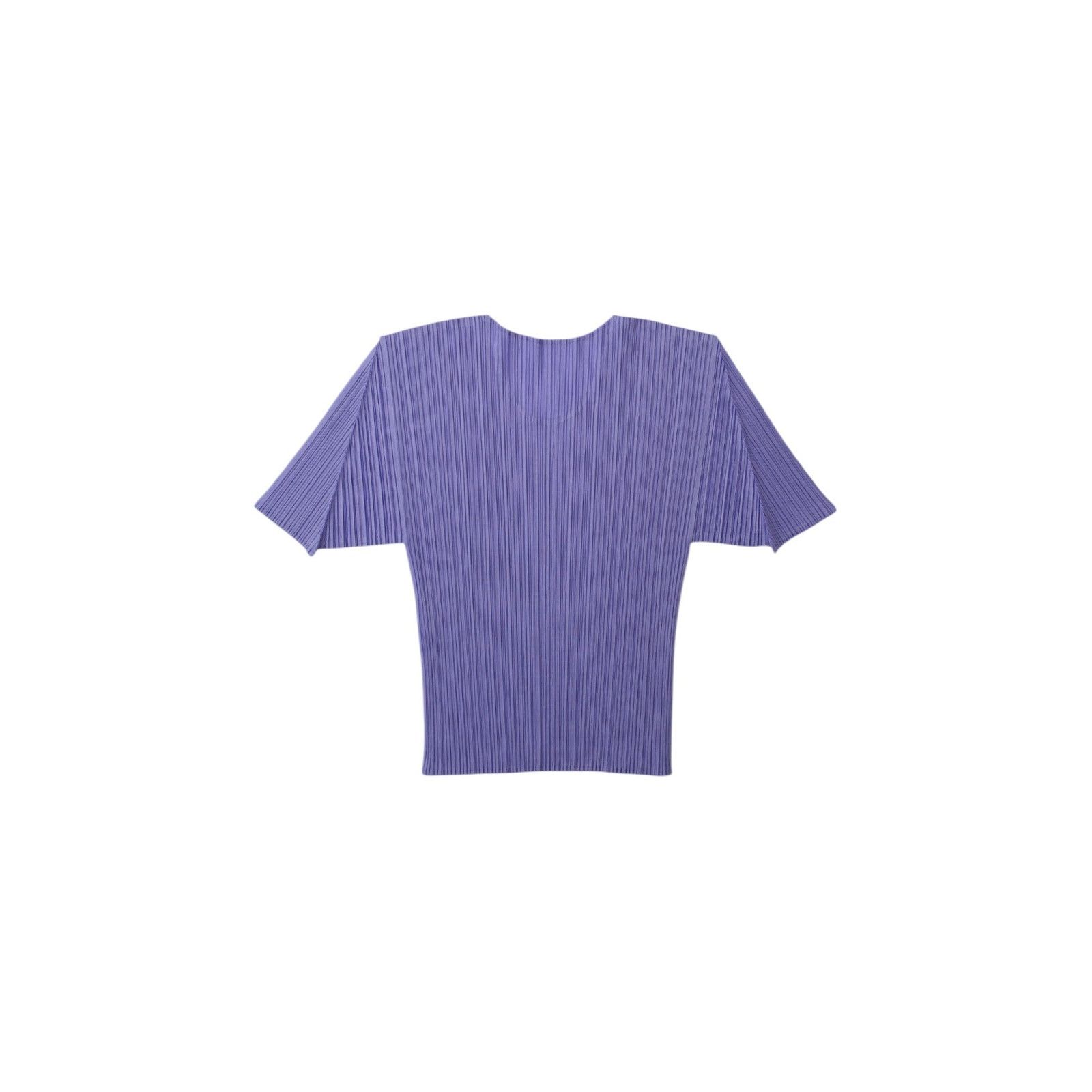 Issey Miyake Pleats Please Purple Short Sleeve Top Size L / US 10 / IT 46 - 2 Thumbnail