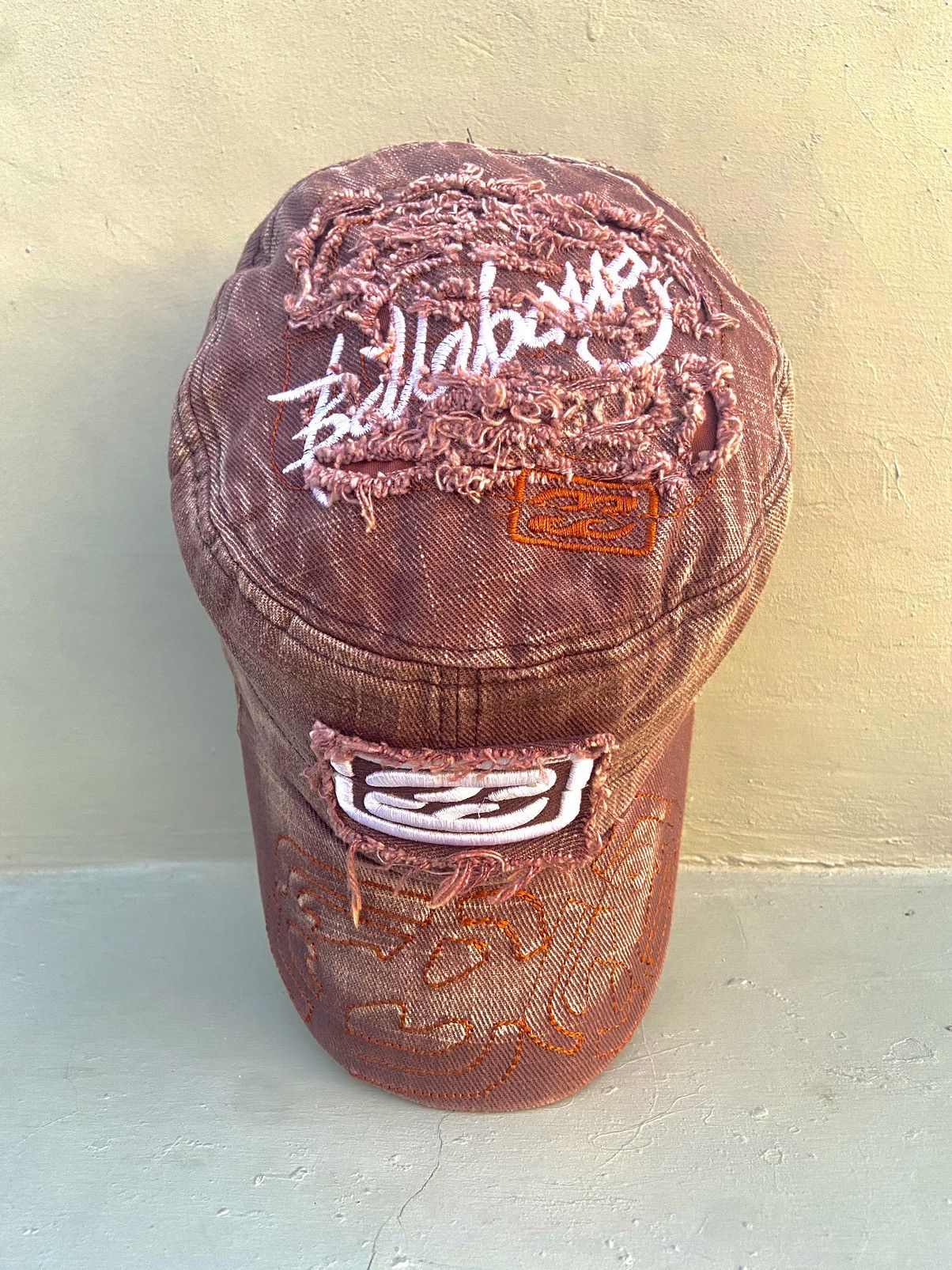 Le Grande Bleu (L.G.B.) 2000s Billabong ditsetressed patrol hat Size ONE SIZE - 1 Thumbnail