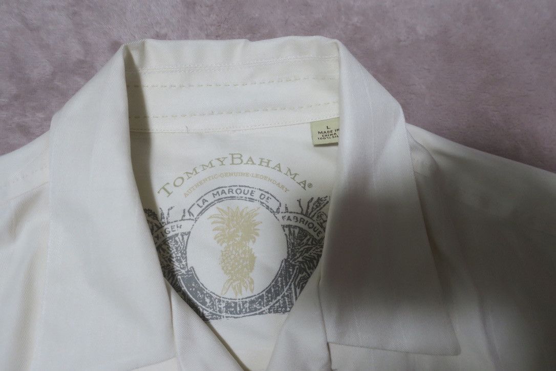 Tommy Bahama All Silk off-White Camp Shirt Size US L / EU 52-54 / 3 - 3 Thumbnail