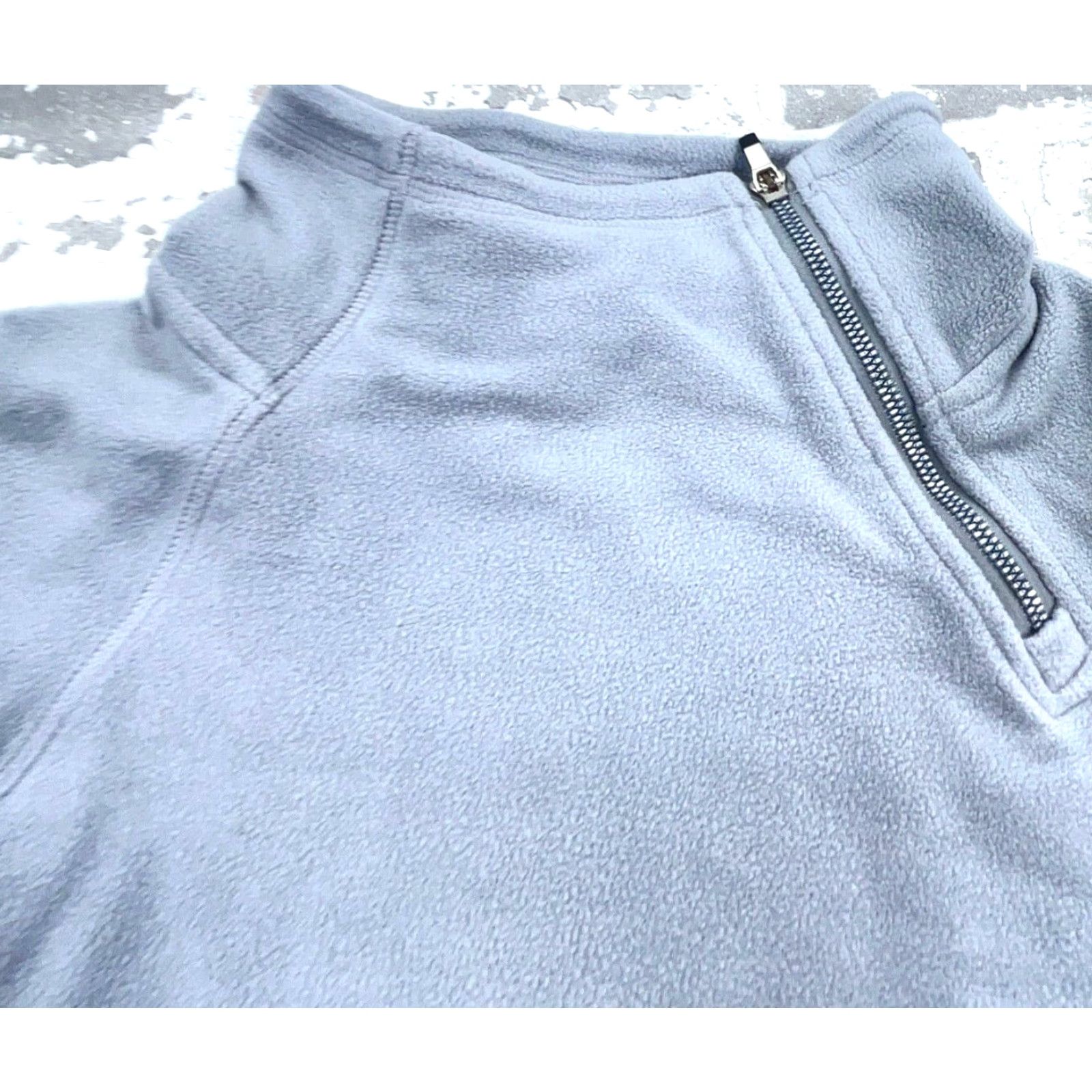 Calvin Klein Calvin Klein Sweater Women Medium Gray Fleece Pullover Mock Neck 1/4 Zip Logo Embroidered Casual Shirt/Top Size M / US 6-8 / IT 42-44 - 5 Thumbnail