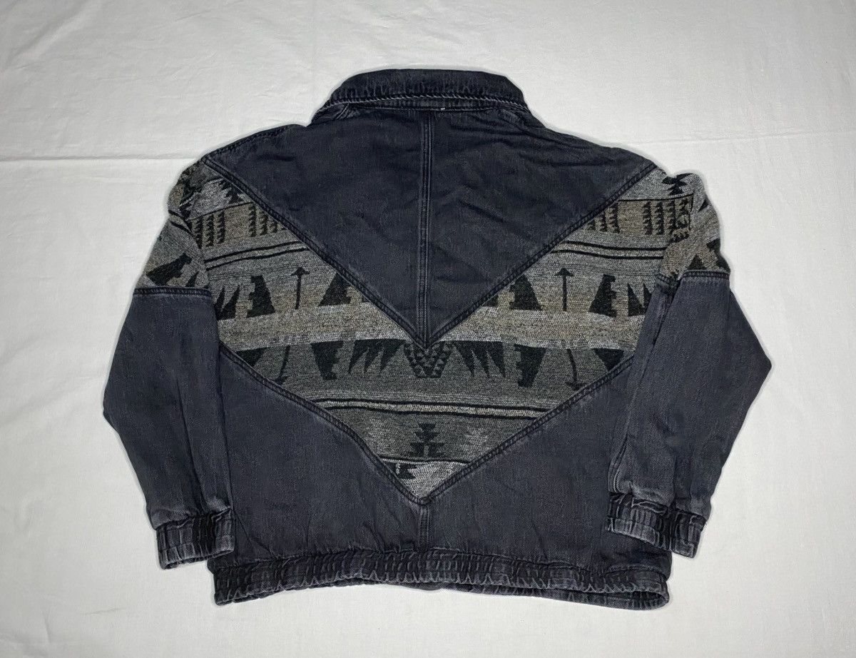 Other Southwestern Aztec Jean Denim Coat Cotton M Boho Western Size M / US 6-8 / IT 42-44 - 3 Thumbnail
