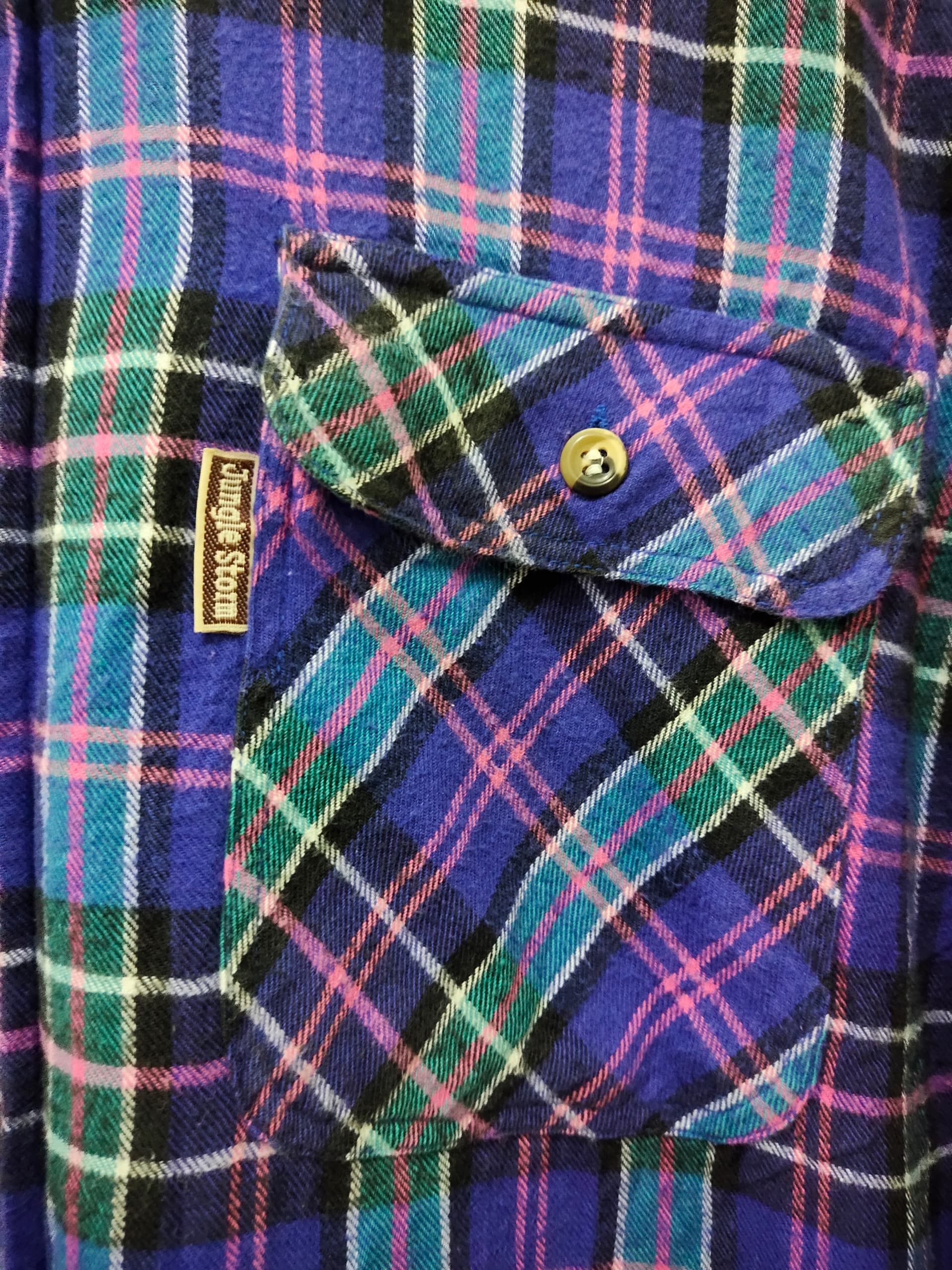 Japanese Brand Vintage Jungle Storm Japan brand flannel checkered Size US M / EU 48-50 / 2 - 7 Thumbnail