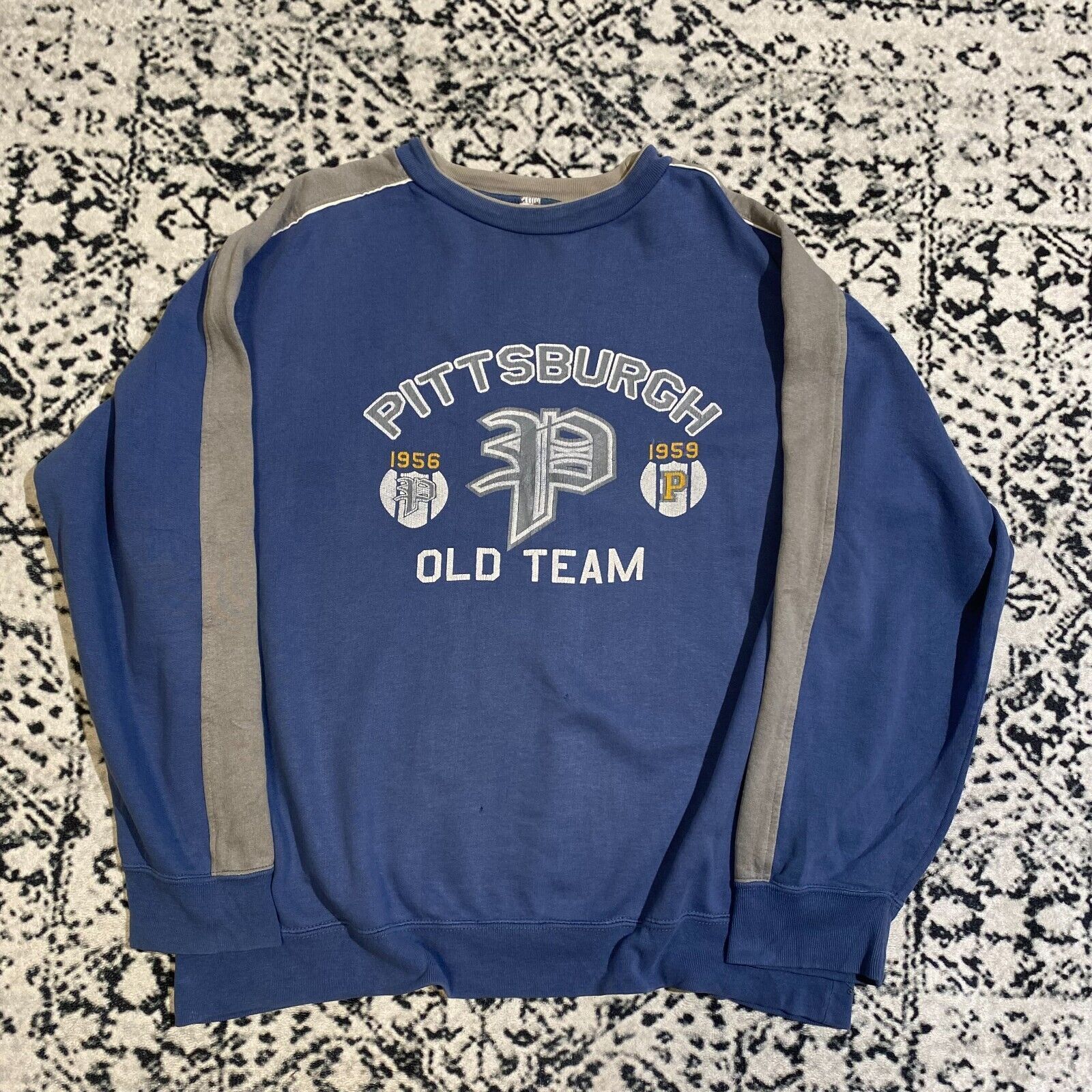 Vintage Vintage Blue Gray Cotton Crewneck Size M Pitsburgh Team 1959 Size US M / EU 48-50 / 2 - 1 Thumbnail