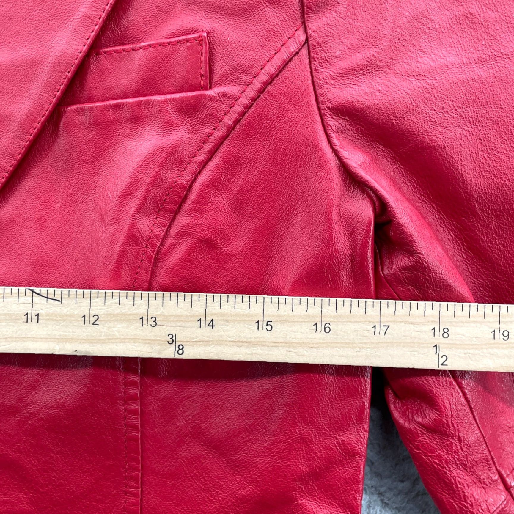 Vintage VINTAGE Metrostyle Red Leather Jacket Womens 8 Coat Academia 90's Chic Y2k Fall Corpcore Jacket Size M / US 6-8 / IT 42-44 - 4 Thumbnail