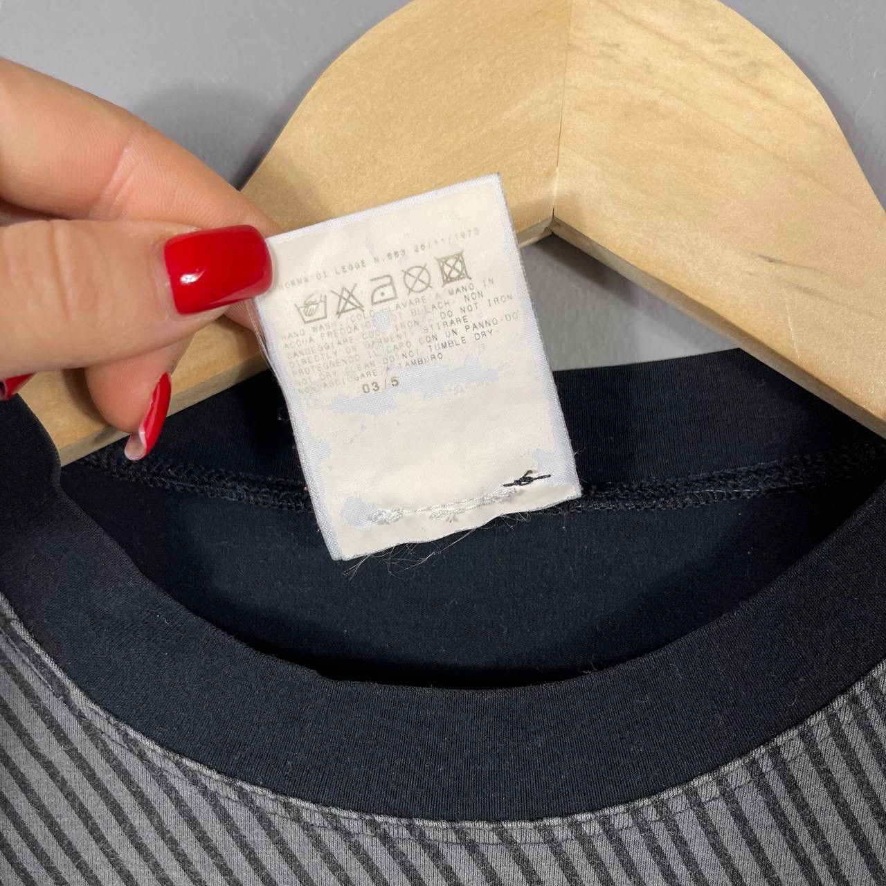 Gianfranco Ferre × Vintage Gianfranco Ferré Striped Logo Long Sleeve Tee Size US M / EU 48-50 / 2 - 5 Thumbnail
