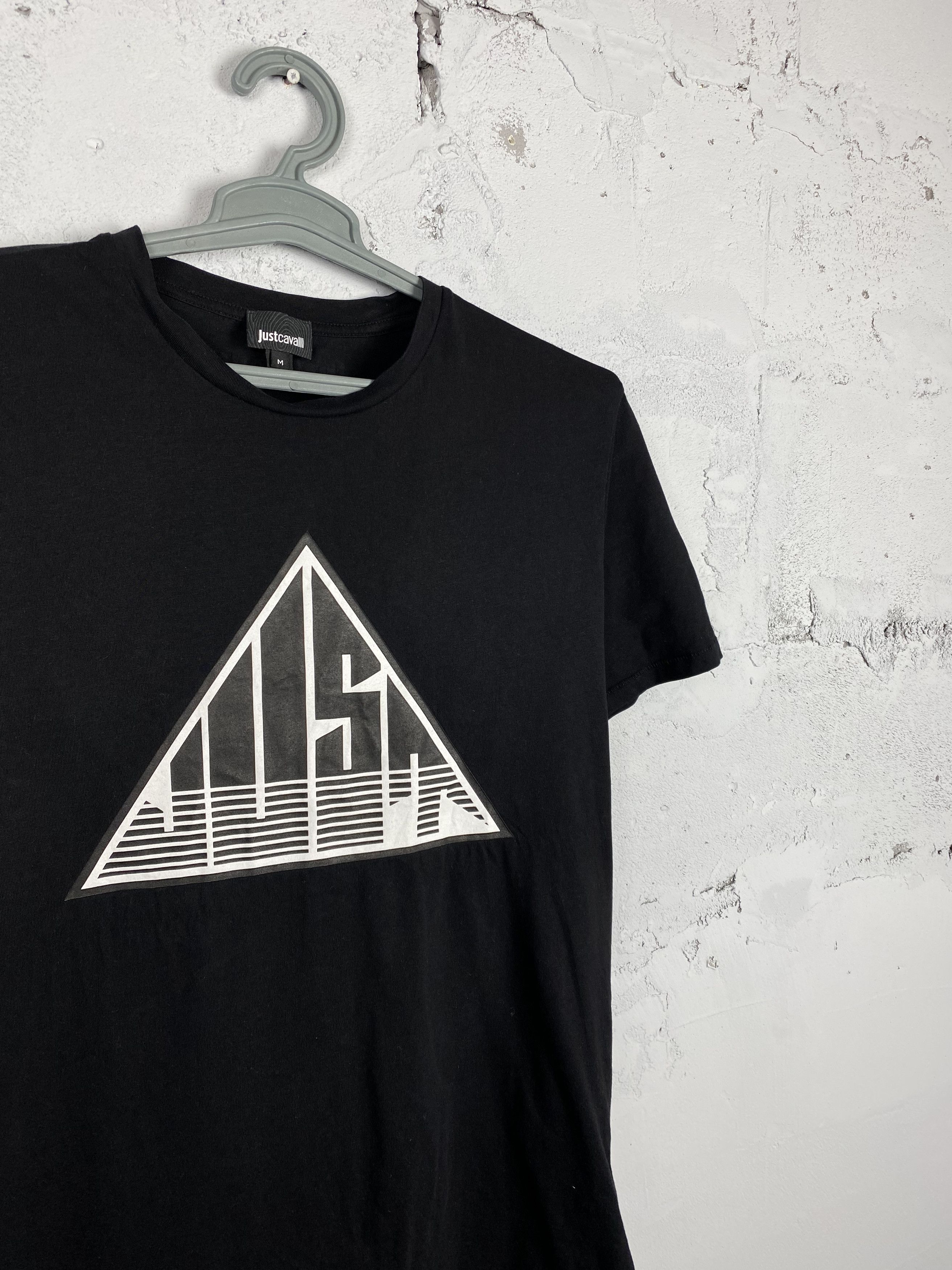 Just Cavalli Just Cavalli Black Triangle Logo T Shirt Size M Size US M / EU 48-50 / 2 - 2 Thumbnail