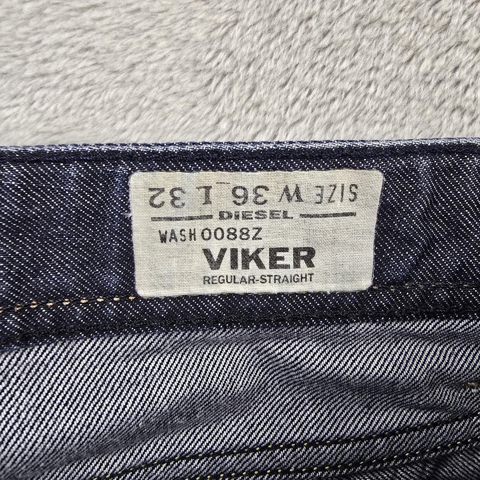 Diesel Diesel Viker Jeans Mens 36x32 Regular Straight Wash 0088Z Size US 36 / EU 52 - 5 Thumbnail
