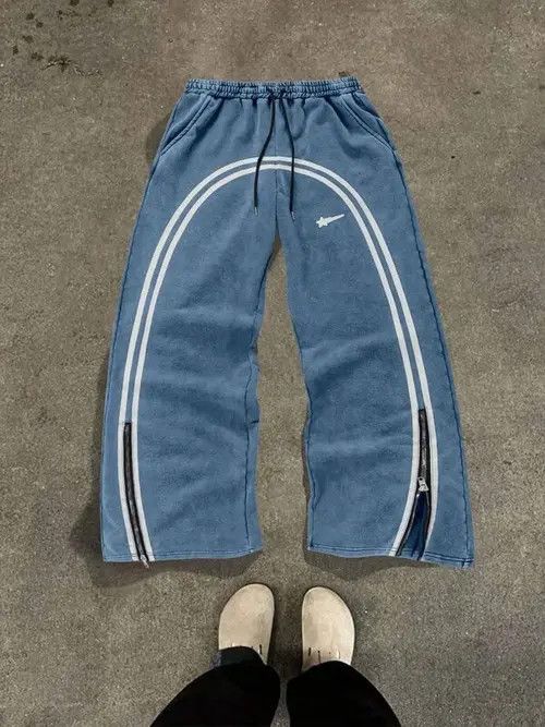 Designer × Japanese Brand Washed pants/sweatpants opium PlayboiCarti zipper Size US 34 / EU 50 - 1 Thumbnail