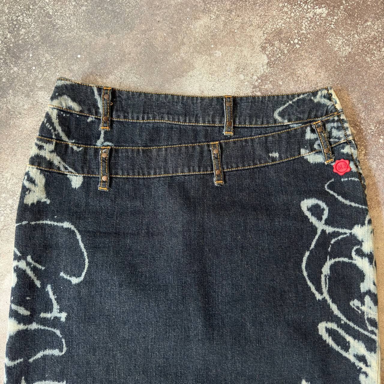 Moschino × Vintage Moschino Jeans Vintage Denim Midi Skirt Size 29" - 3 Thumbnail