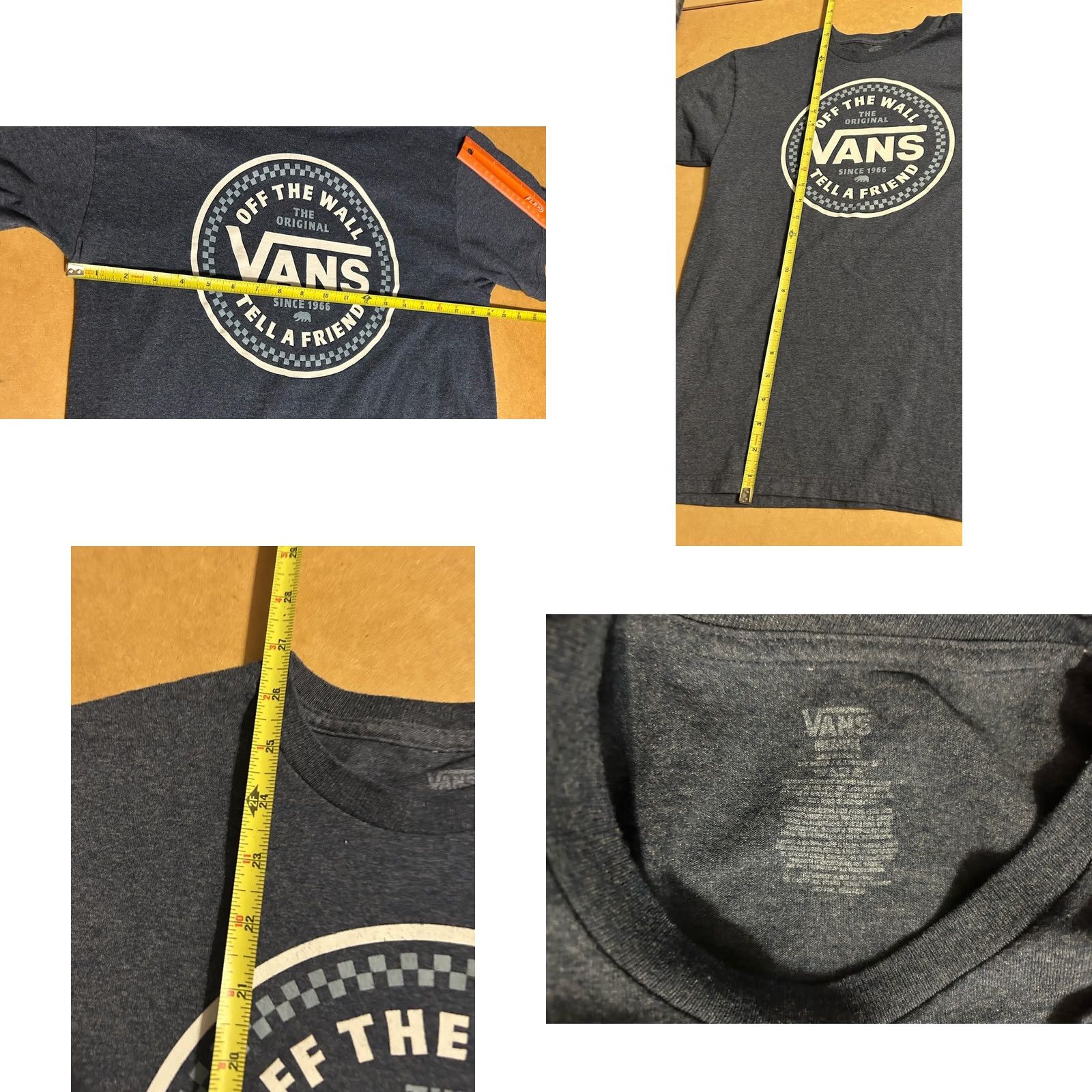 Vans VANS Shirt M Blue Off The Wall Tell Friend Adult Medium Heather Short Sleeve Size US M / EU 48-50 / 2 - 8 Thumbnail