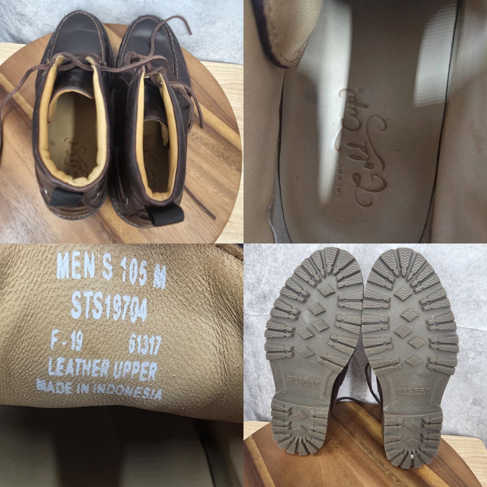 Sperry Sperry Top Sider Gold Cup Chukka Boots Men 10.5 Brown Leather Lug Sole M Black? Size US L / EU 52-54 / 3 - 8 Thumbnail