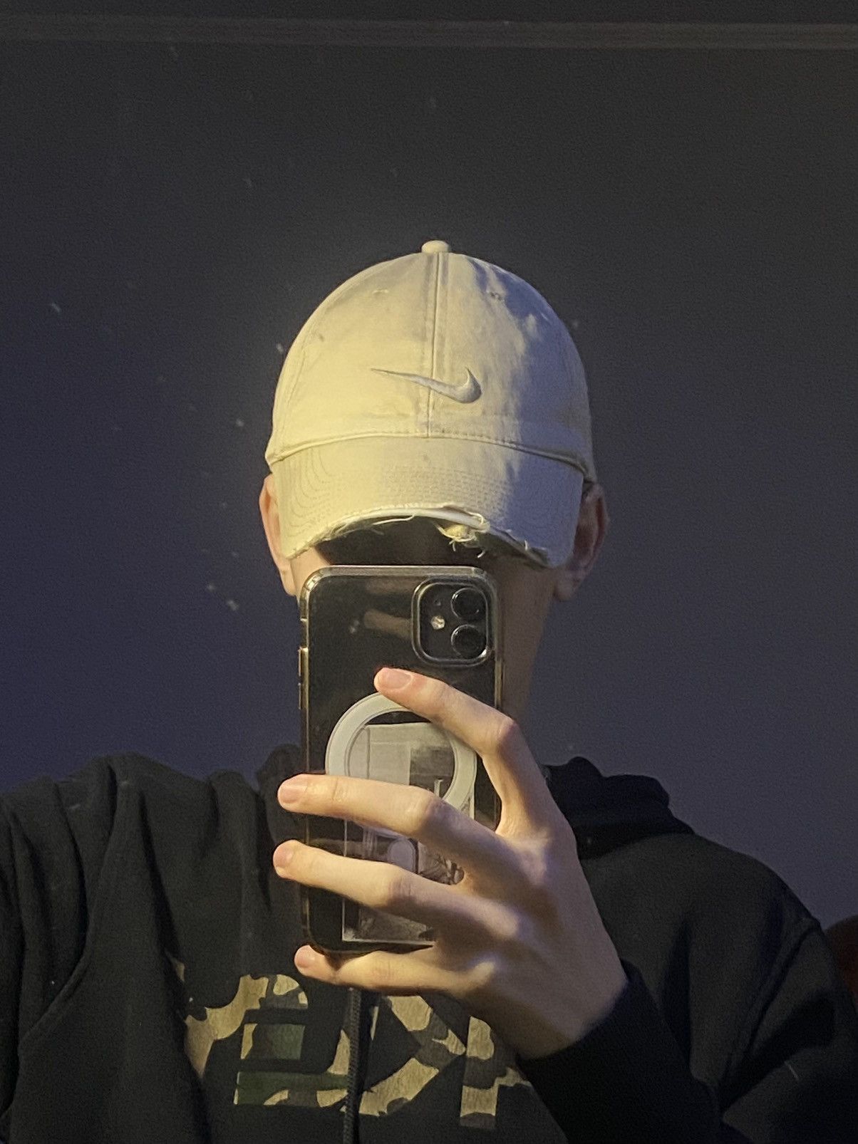 Nike × Vintage ARCHIVE nike vintage Y2K cap distressed beige thrashed 80ss Size ONE SIZE - 2 Thumbnail
