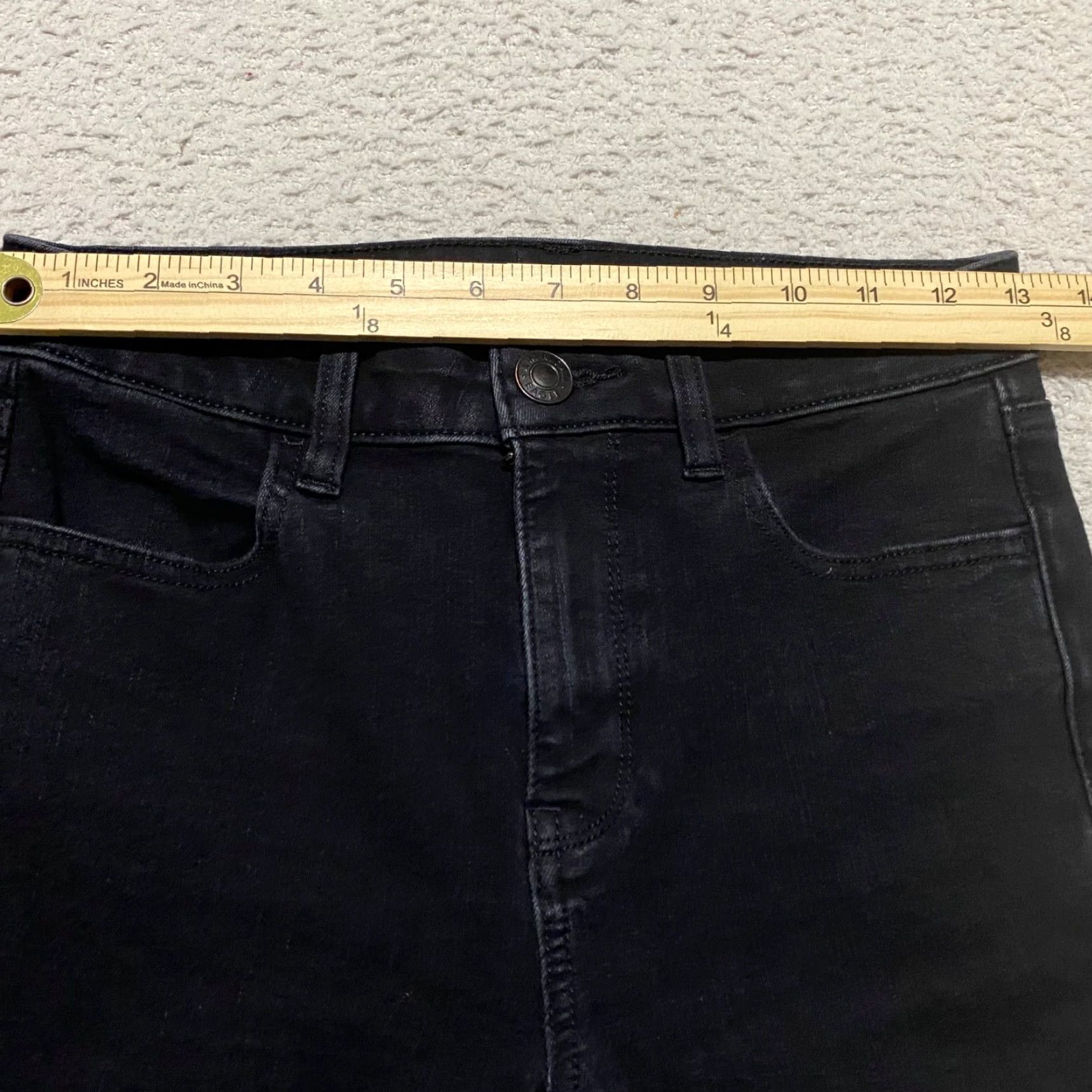 American Eagle Outfitters VINTAGE American Eagle Jeans Womens 2 Black Denim High Rise Jegging Dark Wash Regular Stretch 26 In Inseam 26 in Womens Jeans Size 26" / US 2 / IT 38 - 5 Thumbnail