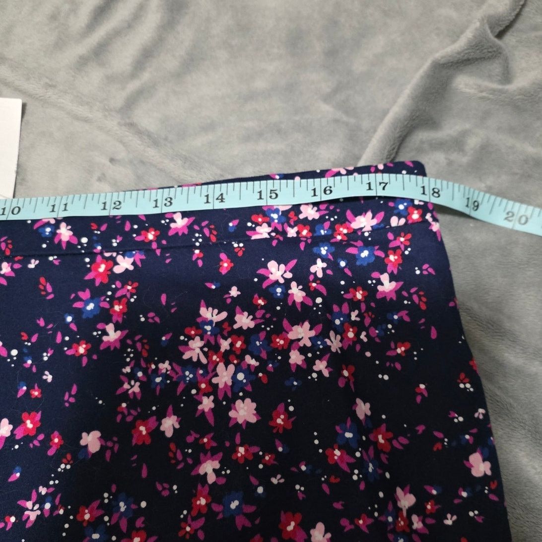 J.Crew J. Crew Navy and Floral Pencil Skirt - Size 14 - NEW Size 36" / US 14 / IT 50 - 2 Thumbnail
