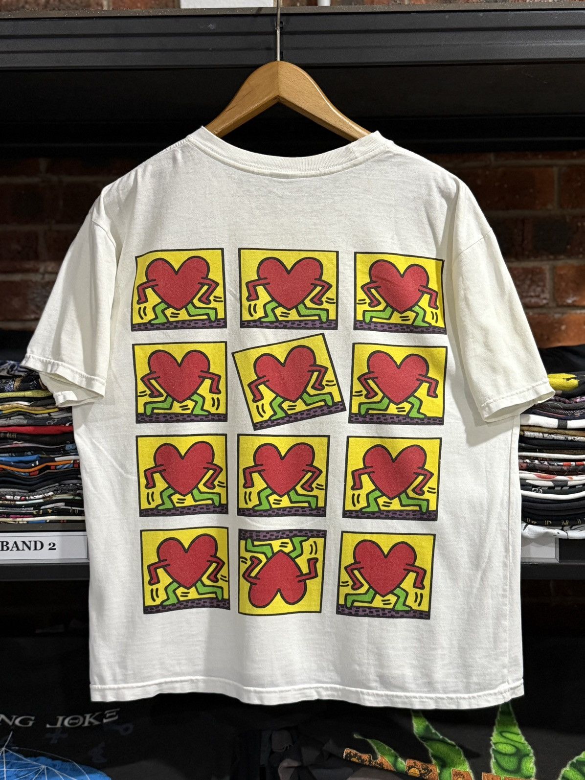 Keith Haring Thrashed Vintage 90s Pop Art Keith Haring Tee Size US M / EU 48-50 / 2 - 1 Thumbnail