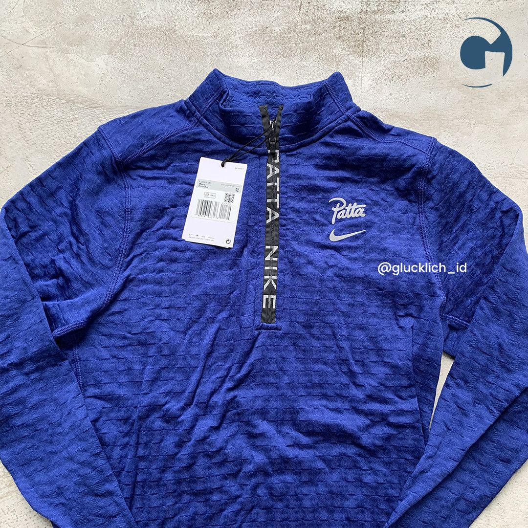 Nike × Patta Nike, X Patta Running Team Half Zip Long Sleeve Blue Size US XS / EU 42 / 0 - 4 Thumbnail