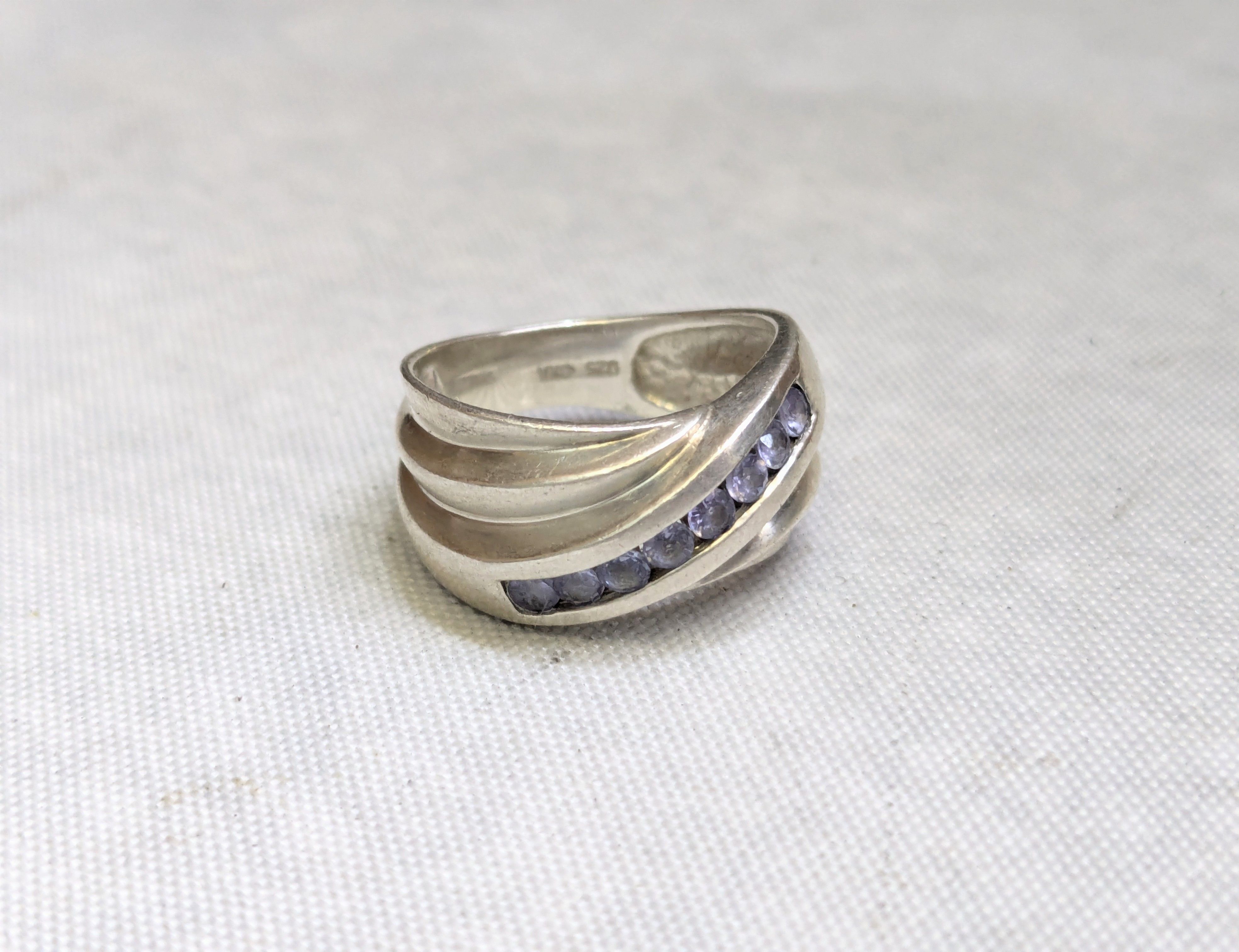 Sterling Silver Sterling Silver Ring Purple Tanzanite 7.75 Size ONE SIZE - 2 Thumbnail