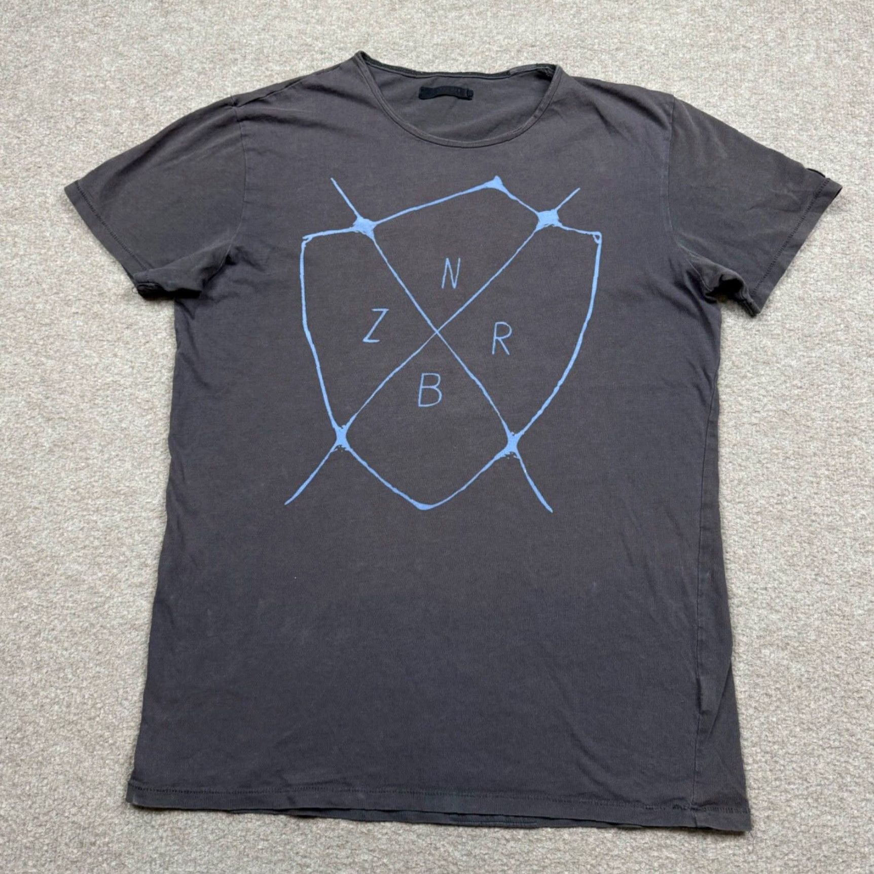 Zanerobe ZANEROBE Shirt Adult Small Gray Short Sleeve Crew Neck Logo Size US S / EU 44-46 / 1 - 2 Thumbnail