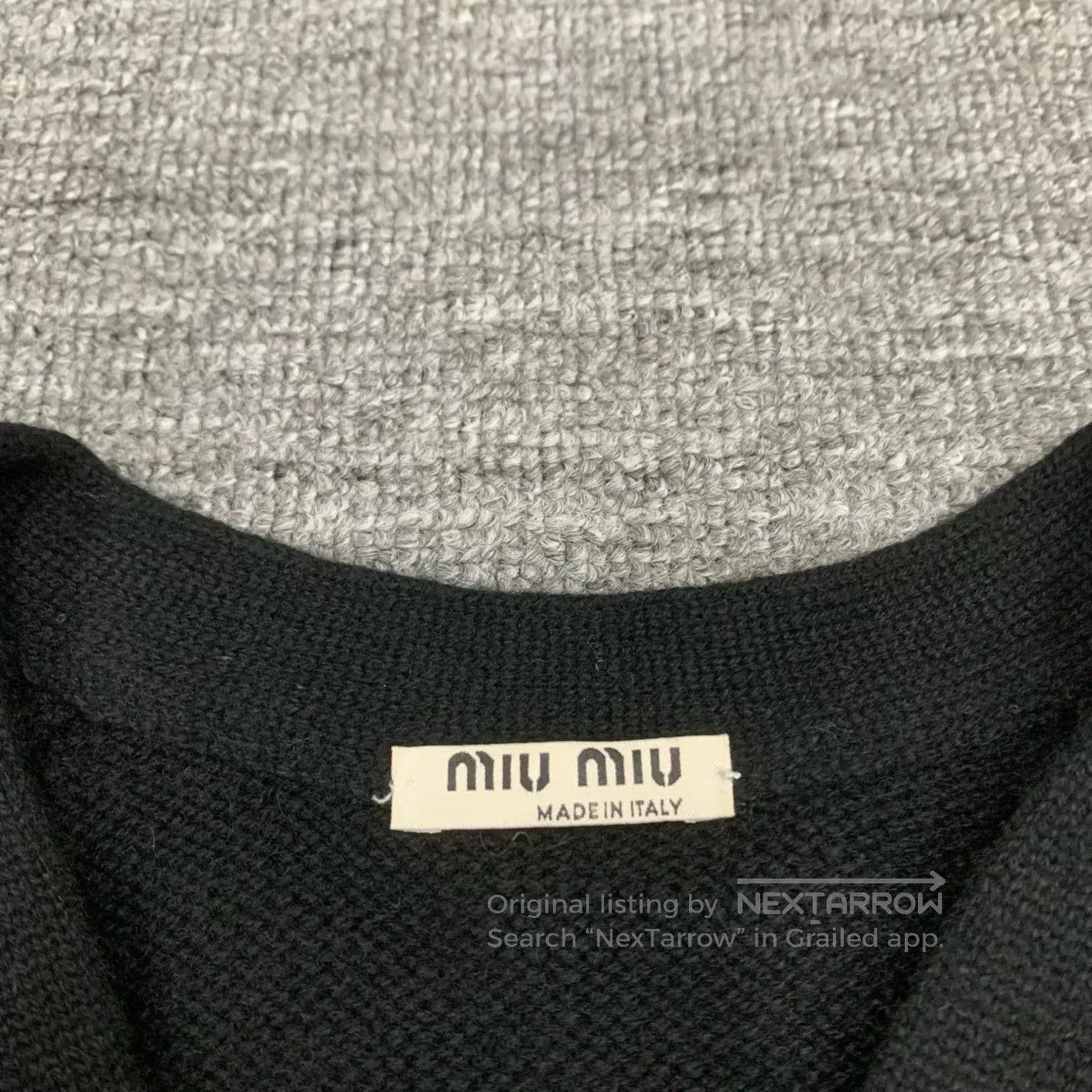 Miu Miu Miu Miu Black Cashmere Short Cardigan. Size US M / EU 48-50 / 2 - 4 Thumbnail