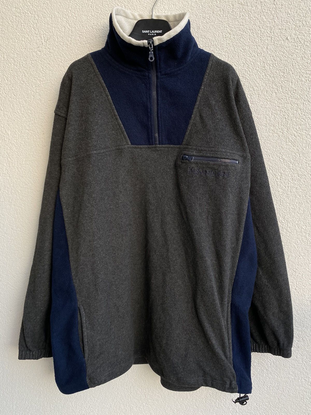 Yves Saint Laurent 90’s Fleece YSL Sweatshirt Zip YSL Sweater Size US XXL / EU 58 / 5 - 20 Thumbnail