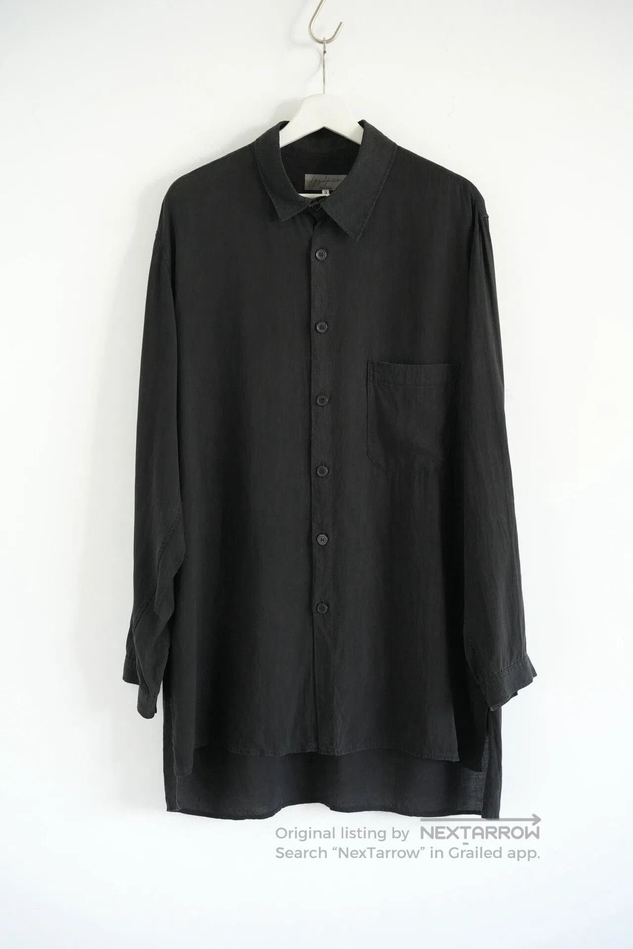 Yohji Yamamoto asymmetrical collar tencel shirt by yohji yamamoto. Size US M / EU 48-50 / 2 - 1 Thumbnail