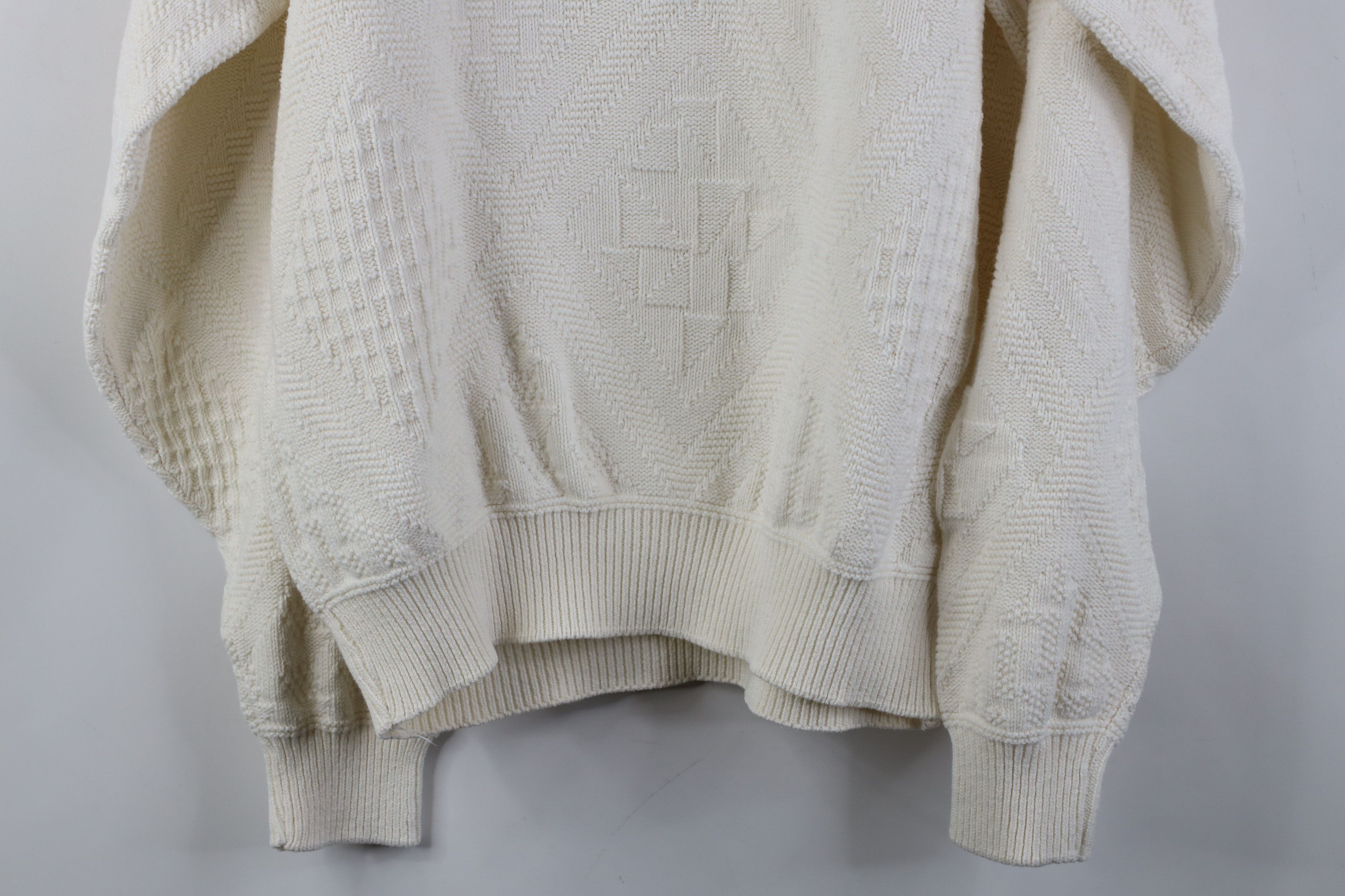 Vintage Vintage 90s Streetwear Geometric Knit Crewneck Sweater USA Size L / US 10 / IT 46 - 11 Thumbnail