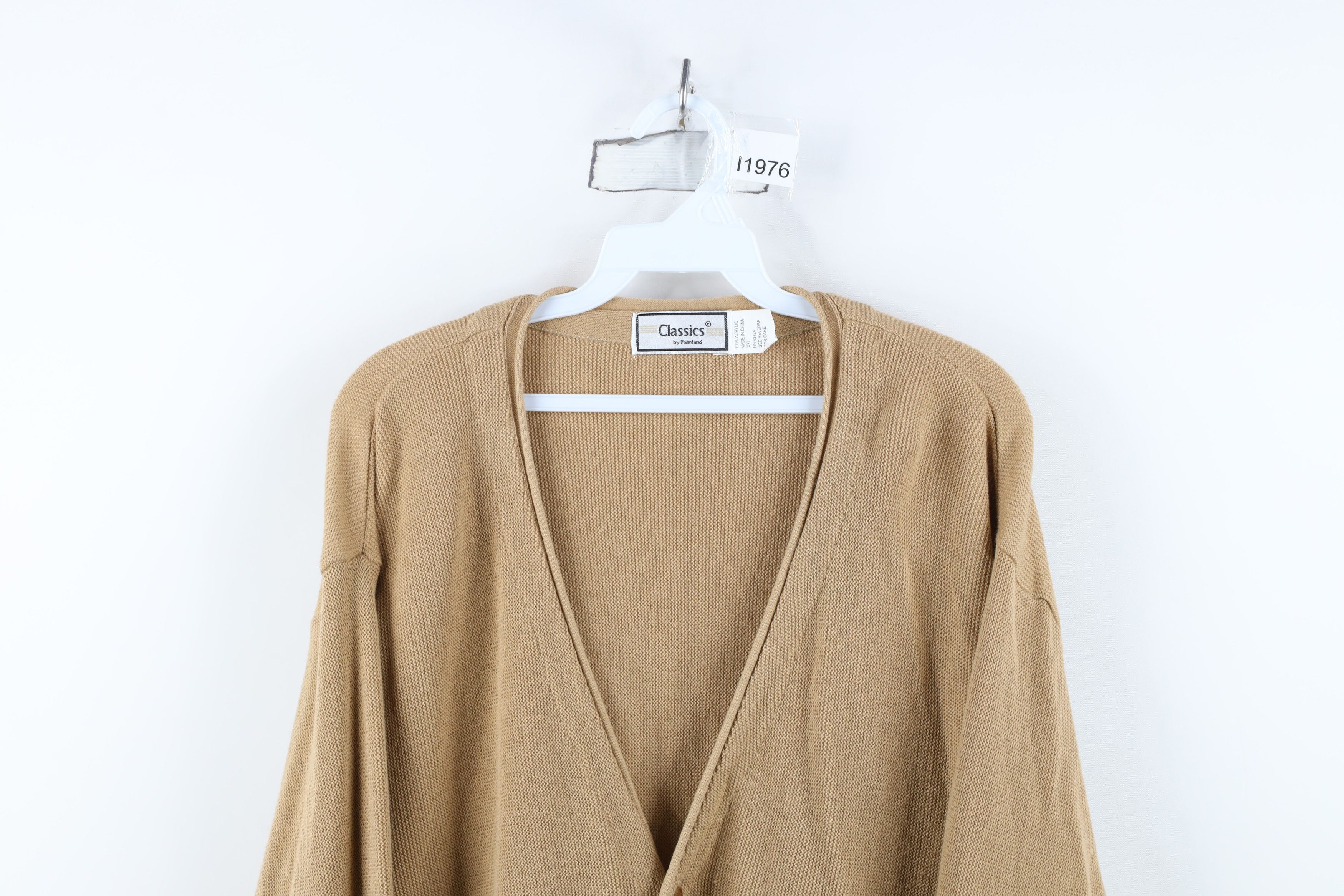 Vintage Vintage 90s Streetwear Kurt Cobain Cardigan Sweater Khaki Size US XXL / EU 58 / 5 - 2 Thumbnail