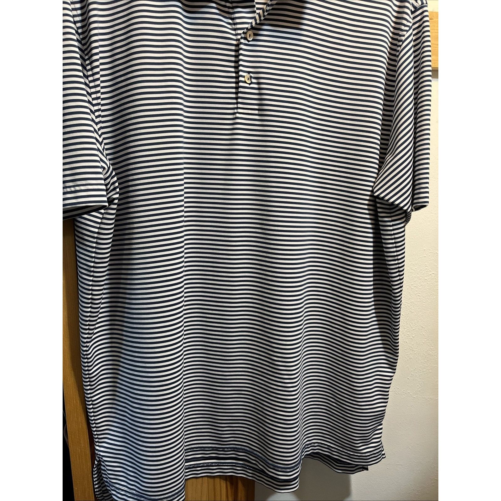 Peter Millar PETER MILLAR Men’s XXL Navy Blue Striped Polo Shirt Golf Size US XXL / EU 58 / 5 - 6 Thumbnail