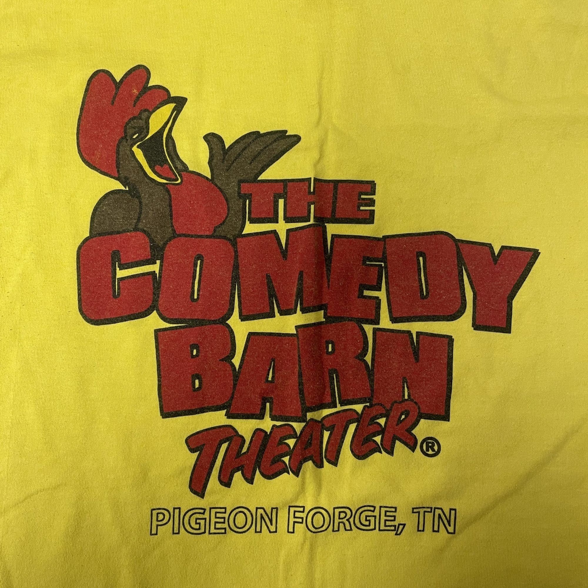 Fruit Of The Loom Vtg BEST Yellow The COMEDY BARN THEATRE Pigeon Forge TN Tee Size US S / EU 44-46 / 1 - 3 Thumbnail