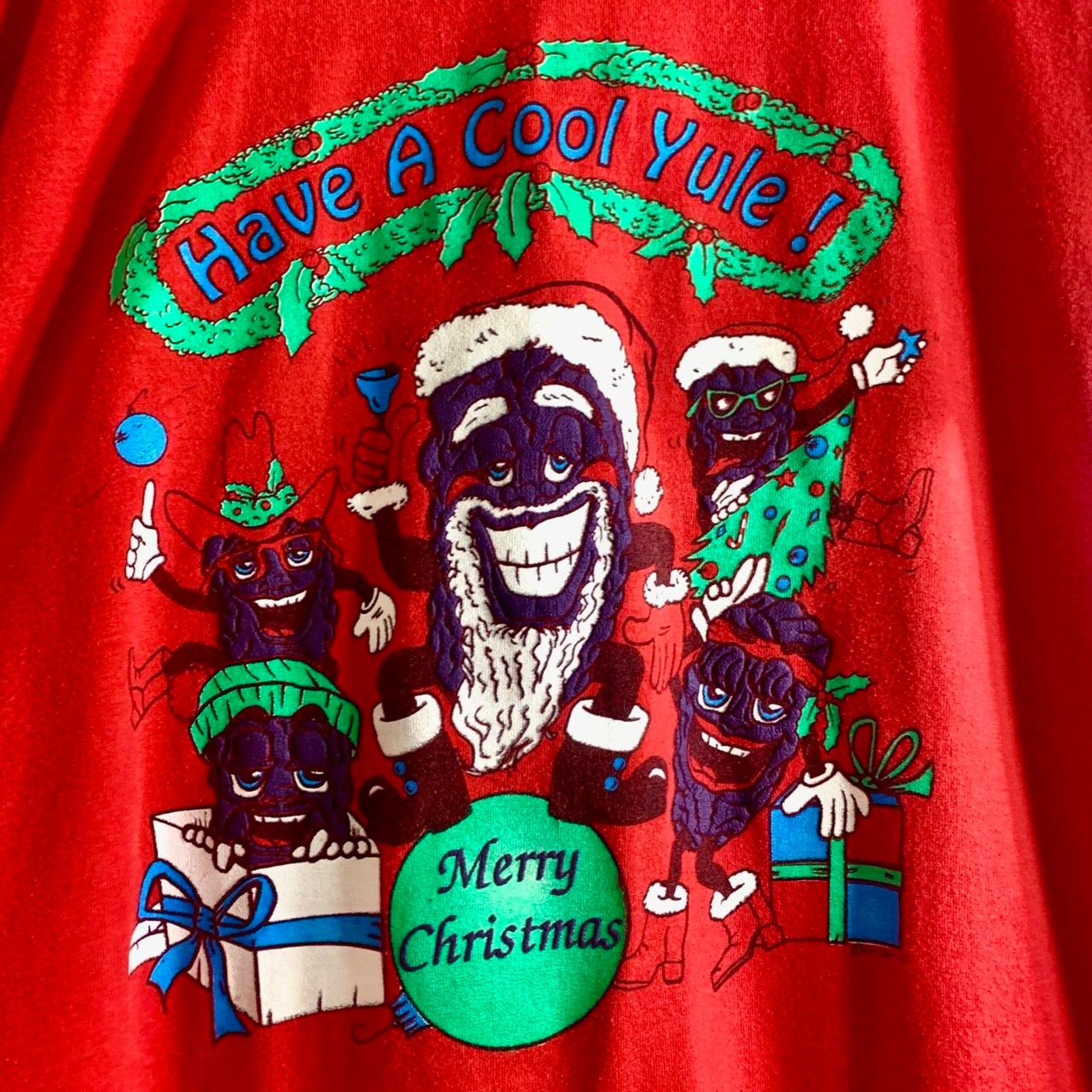 Other vintage 80’s CALIFORNIA RAISINS Merry Christmas tee shirt L Size US L / EU 52-54 / 3 - 1 Thumbnail