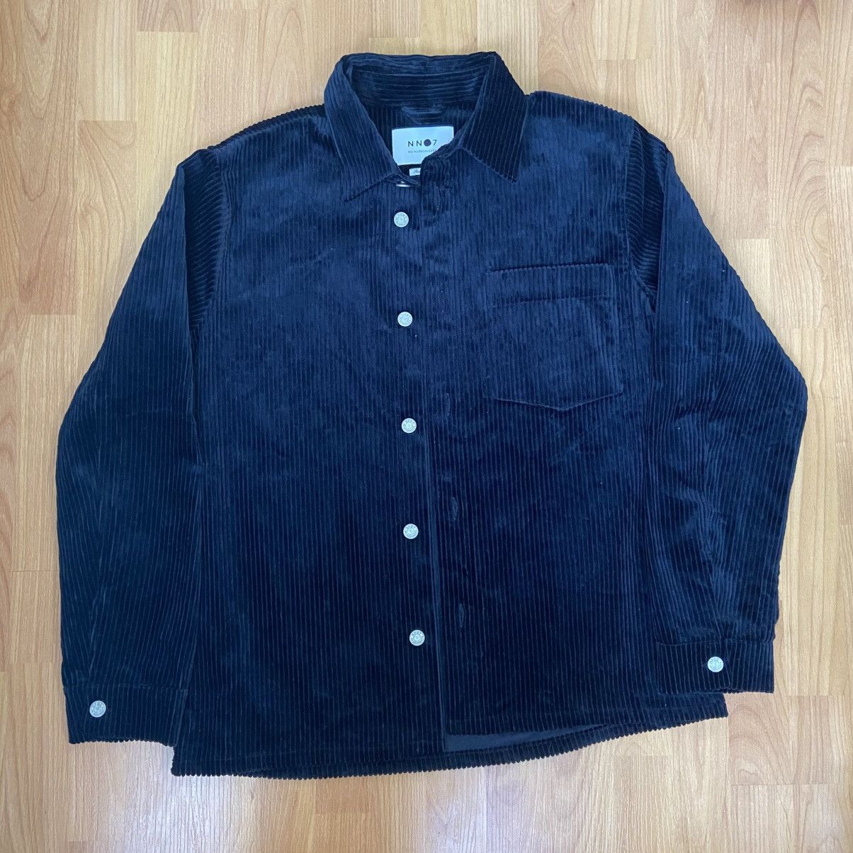 Other No Nationality Men’s Navy Corduroy Oversized Button Up Shirt Size US XL / EU 56 / 4 - 1 Thumbnail