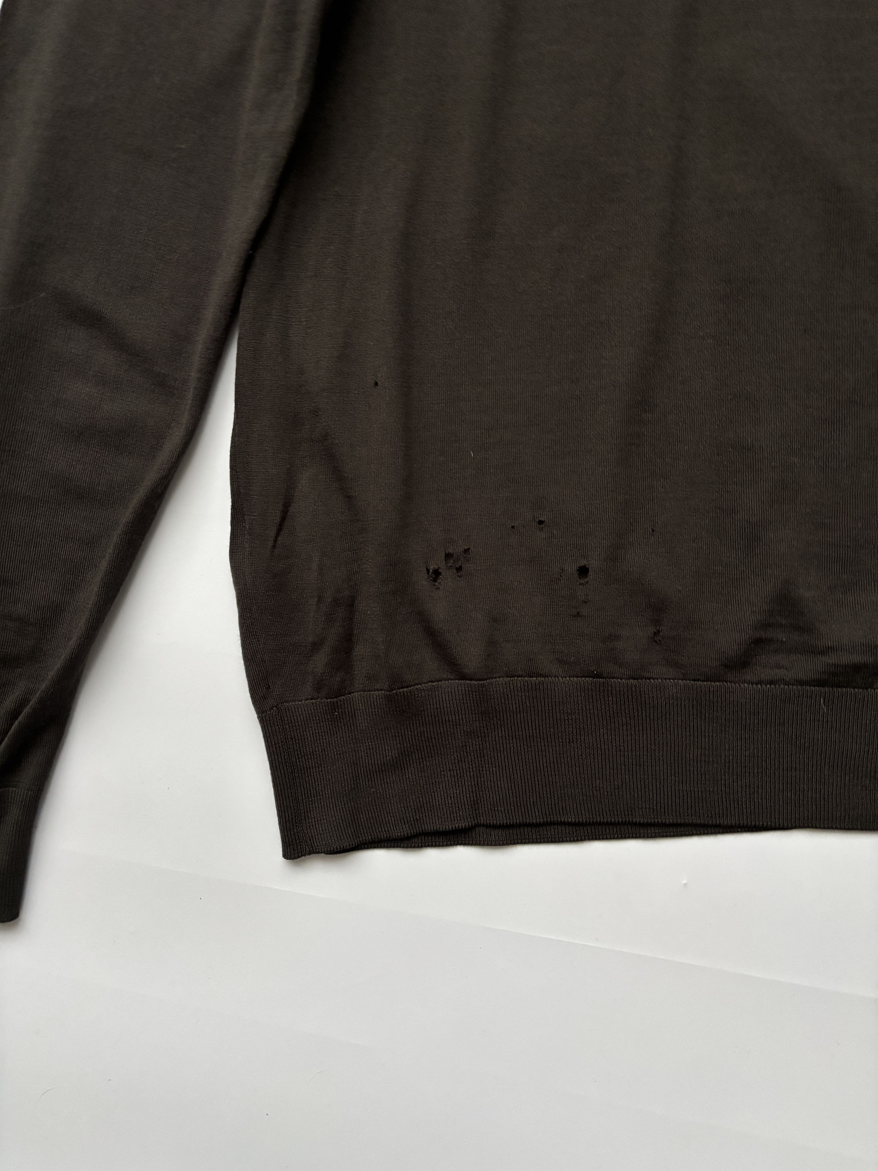 Prada ⚡️QUICK SALE⚡️2011 Prada Brown V-Neck Knit Sweater Size US M / EU 48-50 / 2 - 7 Thumbnail