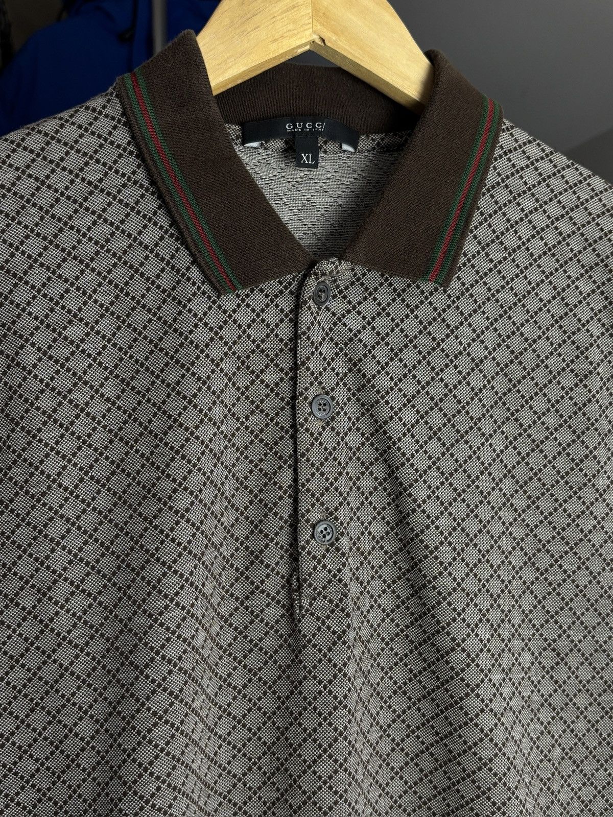 Gucci Gucci Diamond Monogram Vintage Polo Shirt Size US XL / EU 56 / 4 - 3 Thumbnail