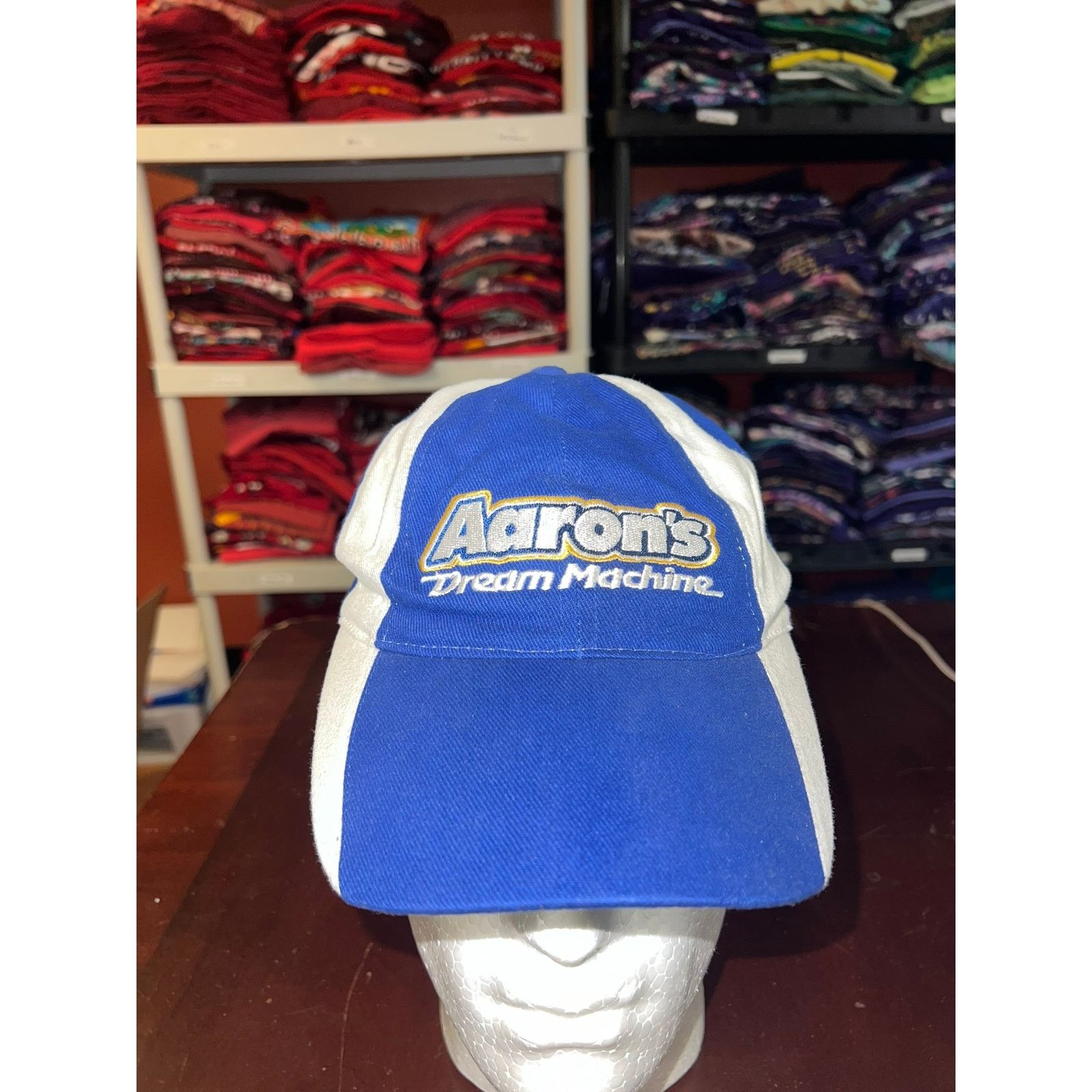 Vintage Vintage Aarons Hat Dream Machine Blue Cap Headwear Size ONE SIZE - 1 Thumbnail