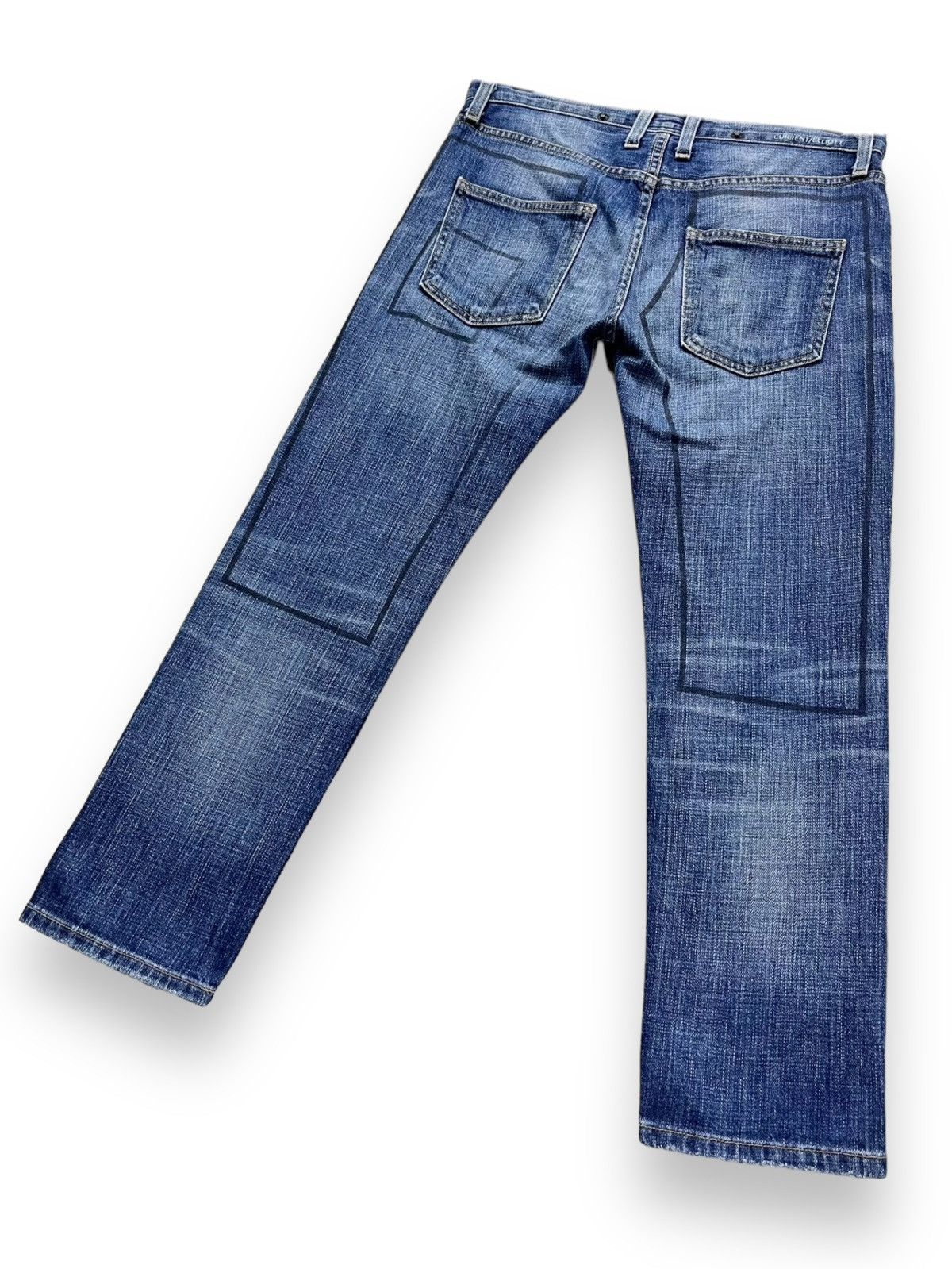 Current/Elliot 🔥Vtg MARNI CURRENT/ELLIOT LOVED W/LINE PRINT Cropped Jeans Size US 30 / EU 46 - 5 Thumbnail