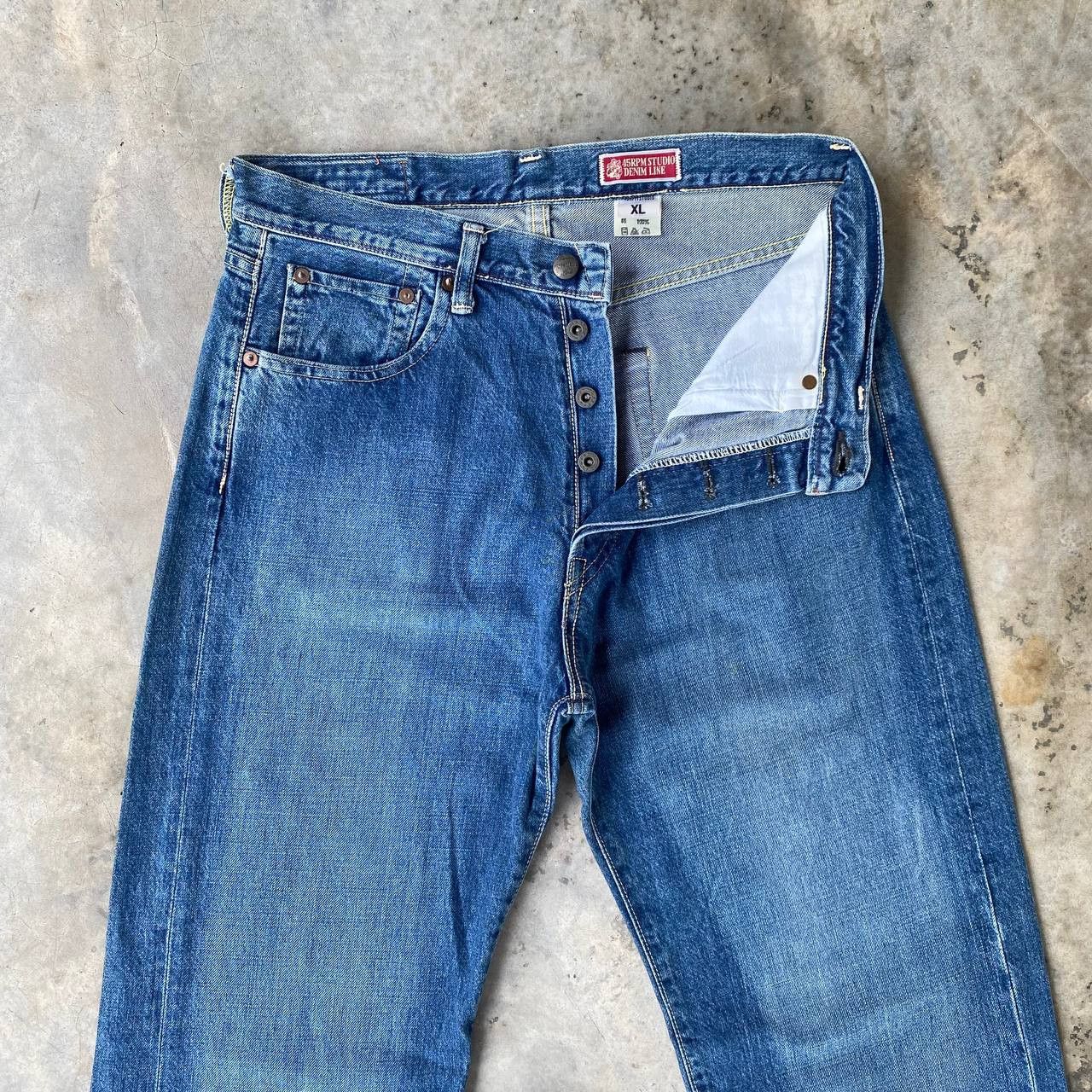 45rpm VINTAGE 90S 45RPM DENIM BLUEWASH STRAIGHT LEG Size US 30 / EU 46 - 11 Thumbnail