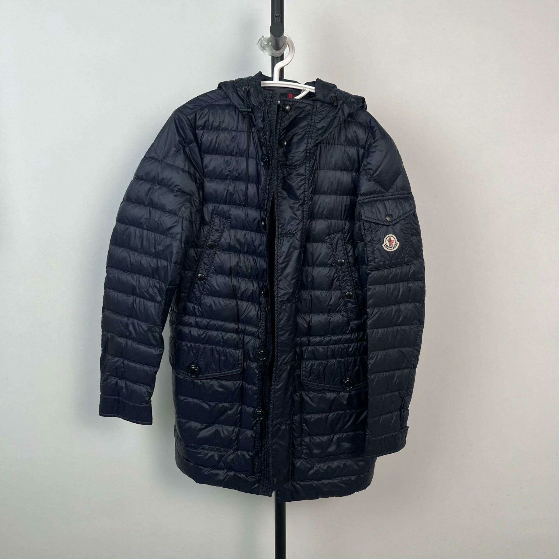 Moncler Moncler Hooded Mid-Length Down Jacket Size US S / EU 44-46 / 1 - 1 Thumbnail