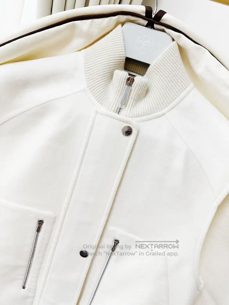 Hermes Hermes 25 Fall/Winter White Cashmere Vest Jacket Size XS / US 0-2 / IT 36-38 - 5 Thumbnail