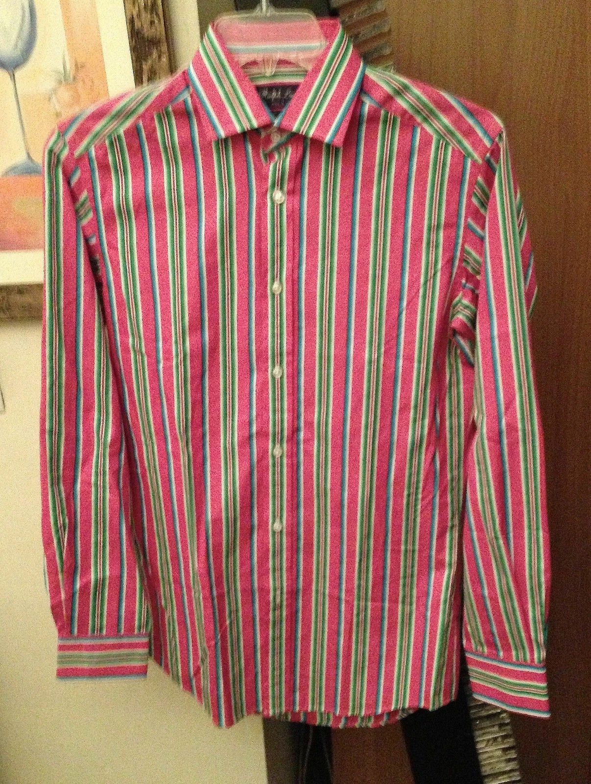 Ralph Lauren Purple Label Ralph Lauren Purple Label Striped Dress Shirt 15 Italy NWOT Size US M / EU 48-50 / 2 - 3 Thumbnail
