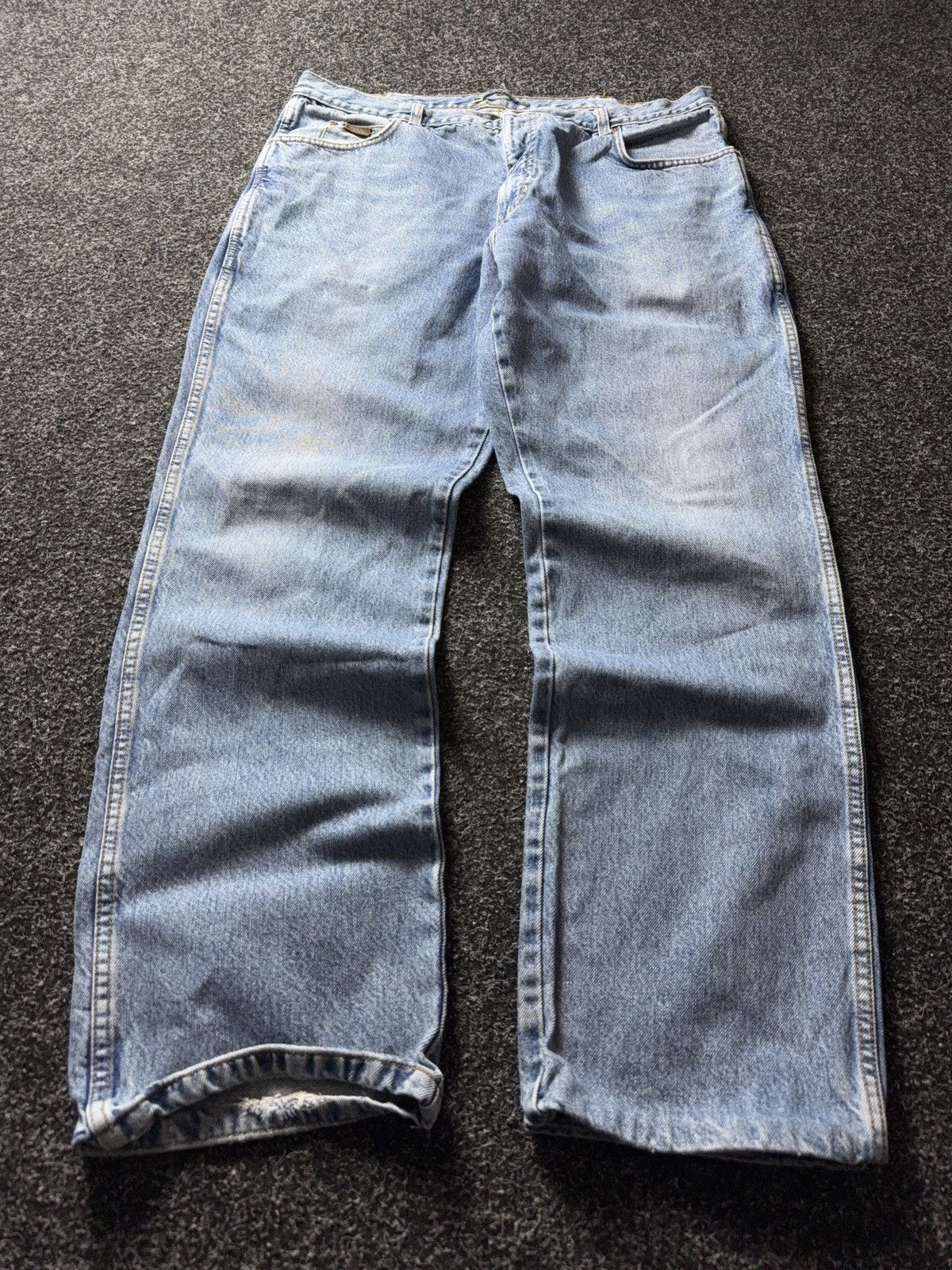 Wrangler 90s Wrangler USA Vintage Light Wash Straight Leg Jeans Size US 37 - 1 Thumbnail