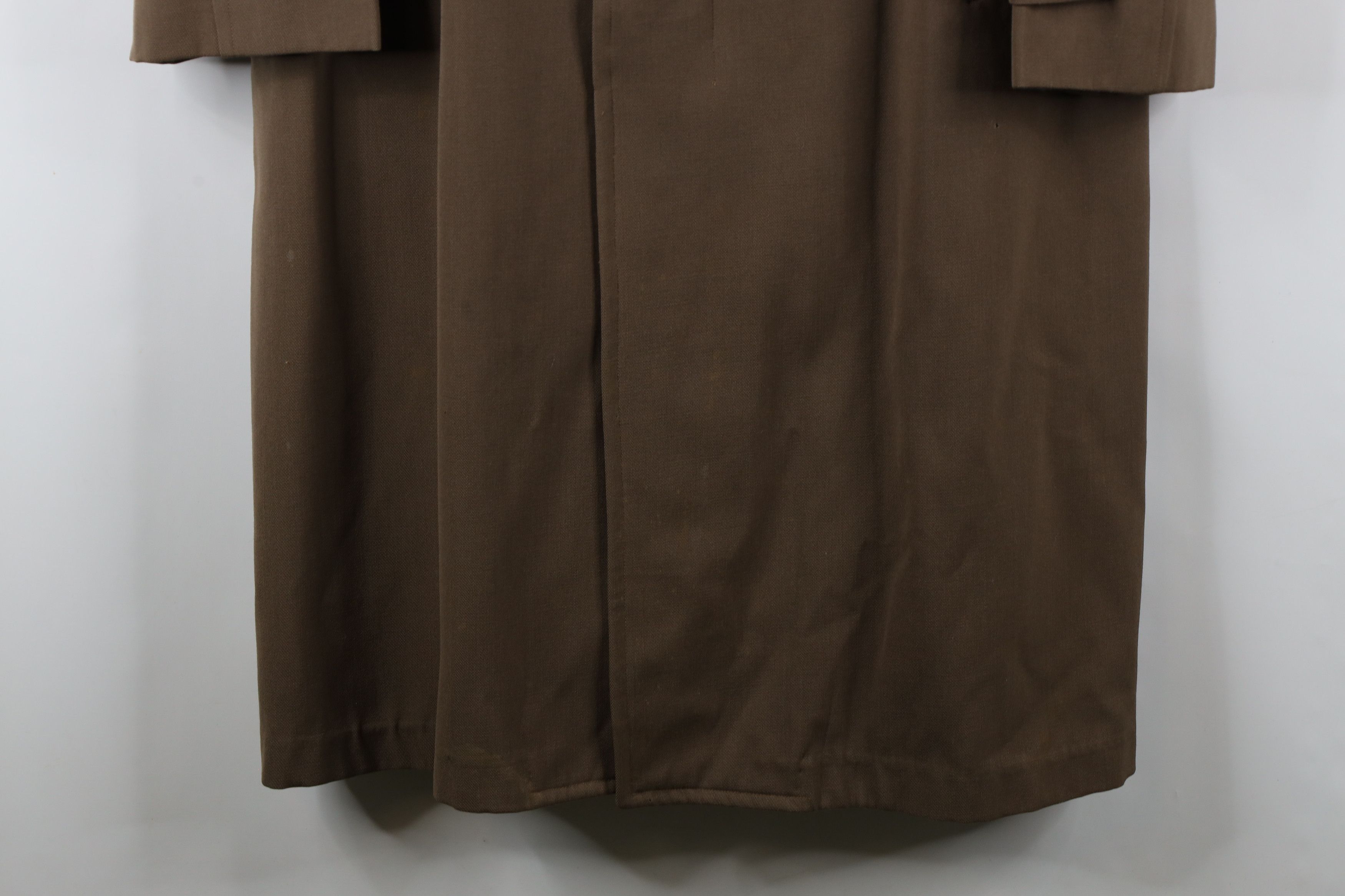 Vintage Vintage 50s 60s Rockabilly Wool Rayon Gabardine Trench Coat Size US XXL / EU 58 / 5 - 4 Thumbnail