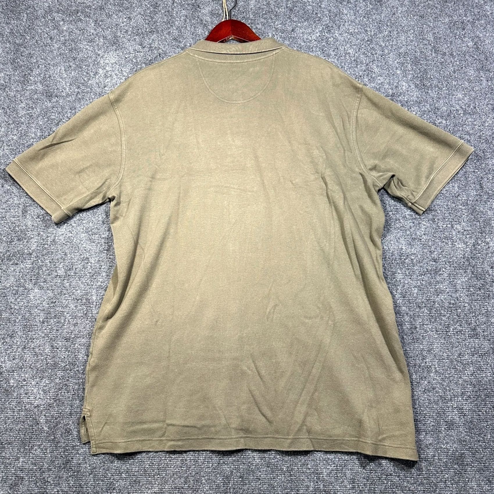 Eddie Bauer Eddie Bauer Mens Large Tall Green Cotton Short Sleeve Polo Shirt Split Hem Size US L / EU 52-54 / 3 - 7 Thumbnail