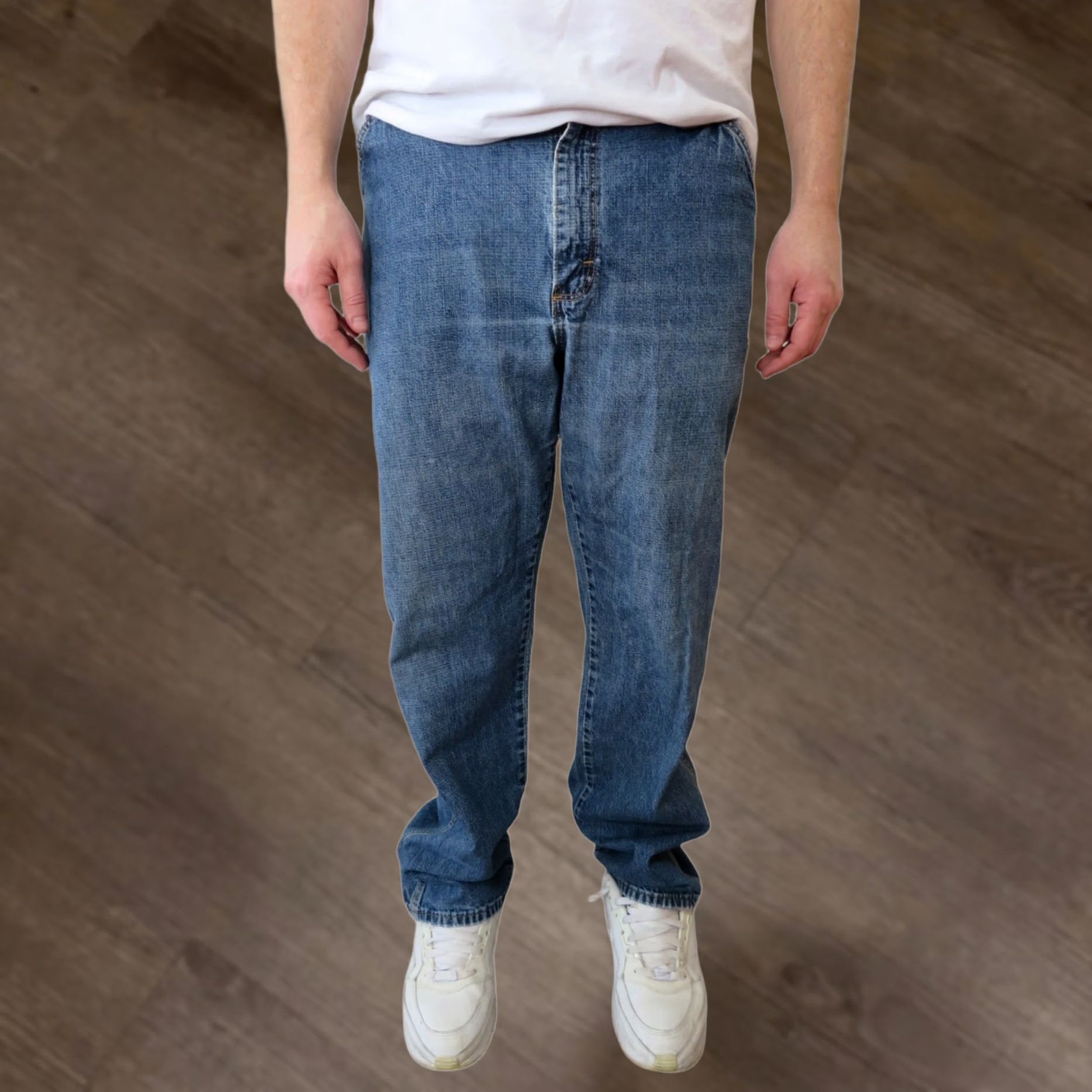 Wrangler VINTAGE Wrangler Carpenter Work Jeans 32x31 Baggy Workwear Blue Denim 90s Y2K Pants Men Size US 32 / EU 48 - 1 Thumbnail