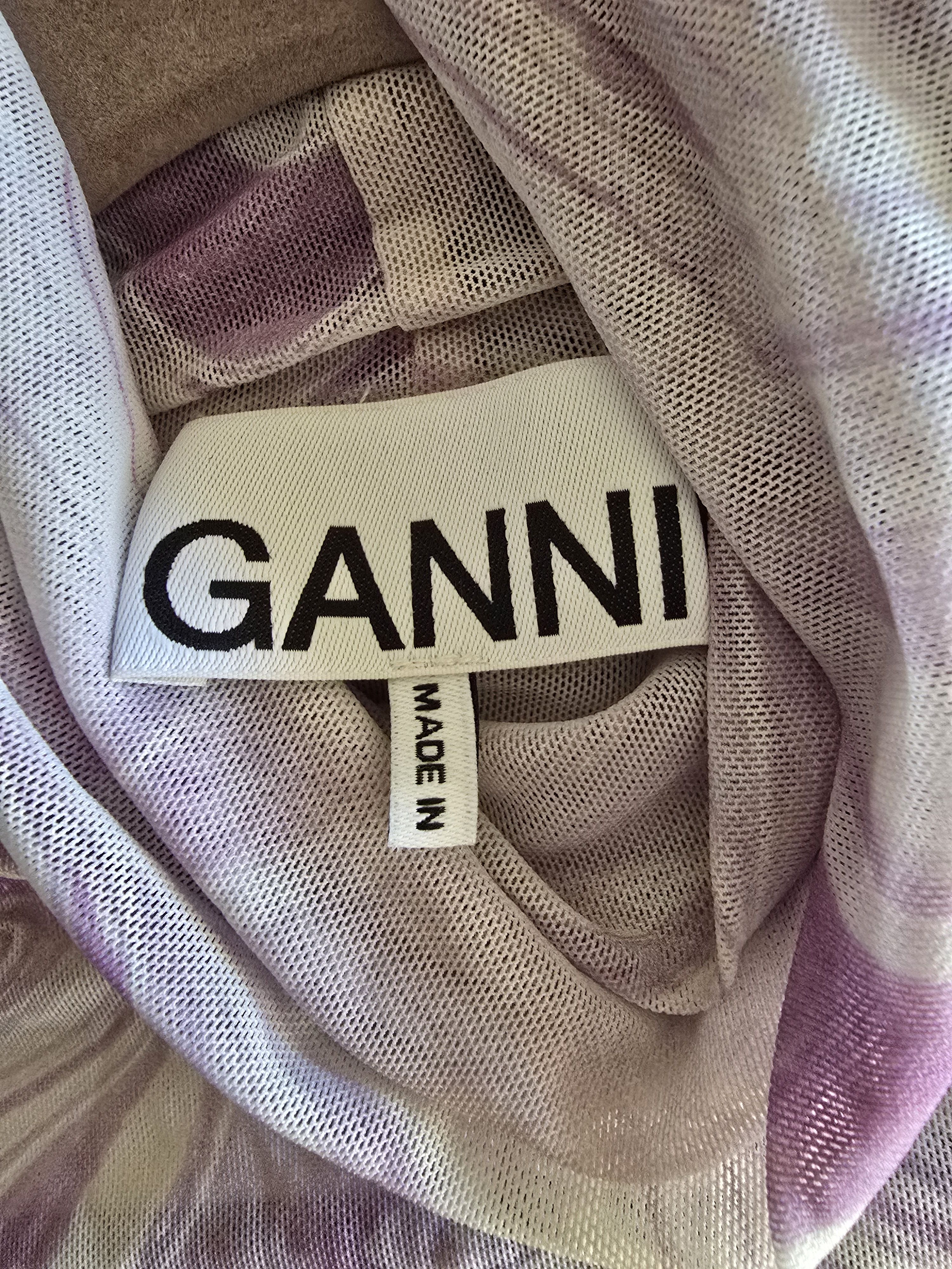 Ganni Sheer Marbled Turtleneck Size M / US 6-8 / IT 42-44 - 3 Thumbnail