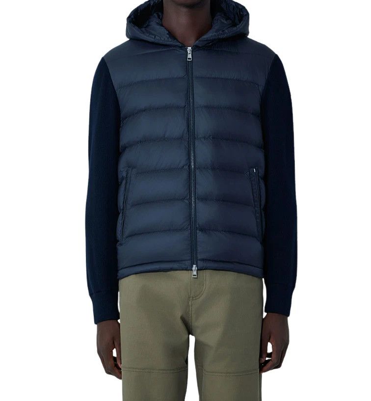 MONCLER Men's Blue Wool Down Cardigan New