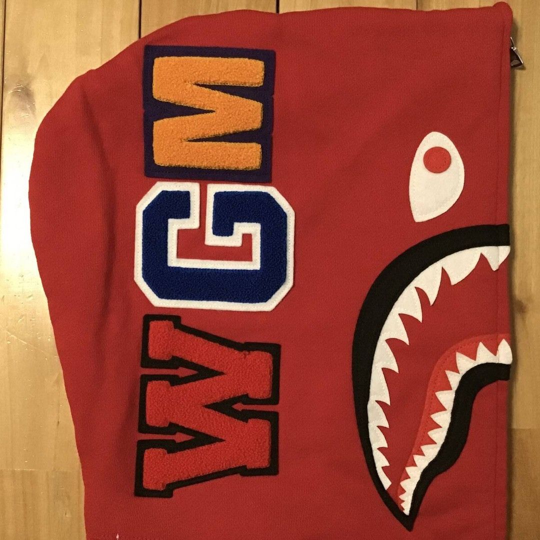 Bape BAPE WGM Shark full zip hoodie Red a bathing ape Size US L / EU 52-54 / 3 - 5 Thumbnail